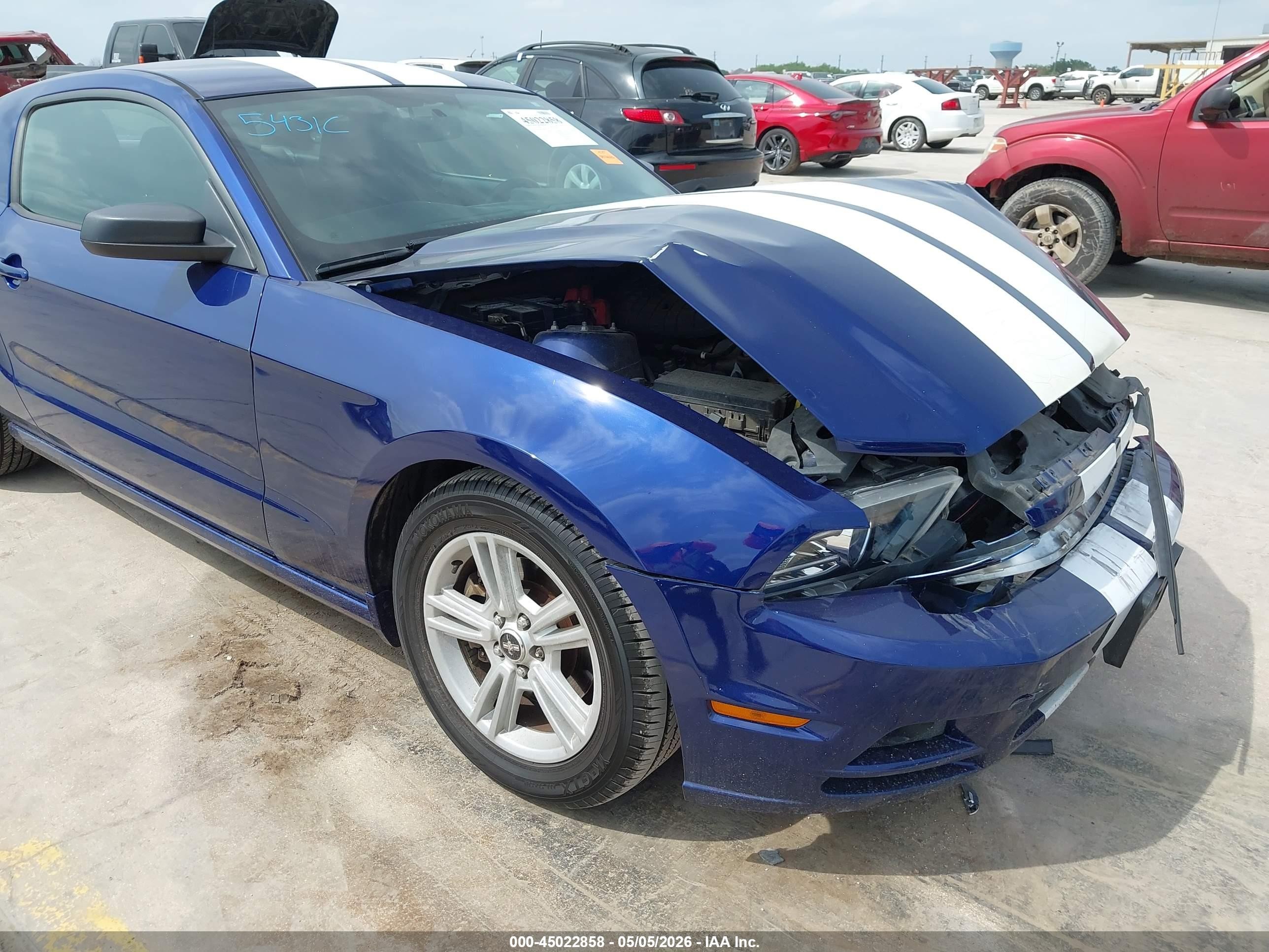 2014 Ford Mustang V6 Blue vin: 1ZVBP8AM1E5250584
