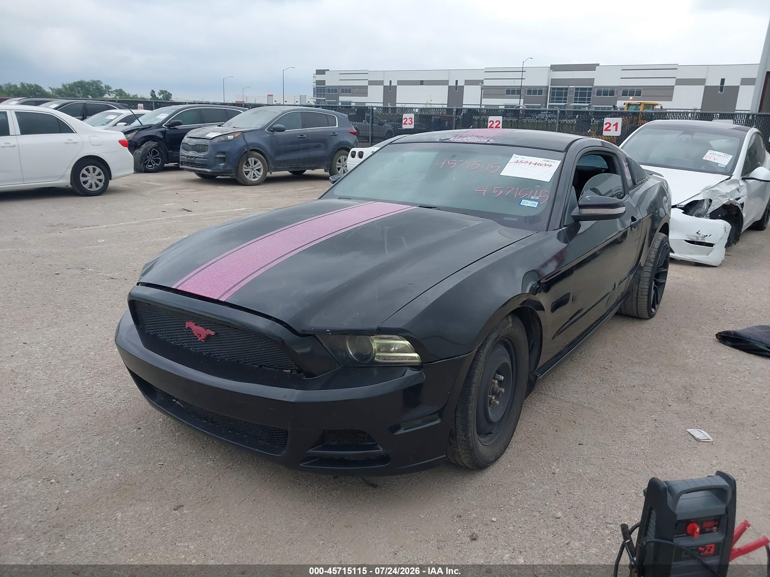 2014 Ford Mustang V6 Black vin: 1ZVBP8AM1E5261424