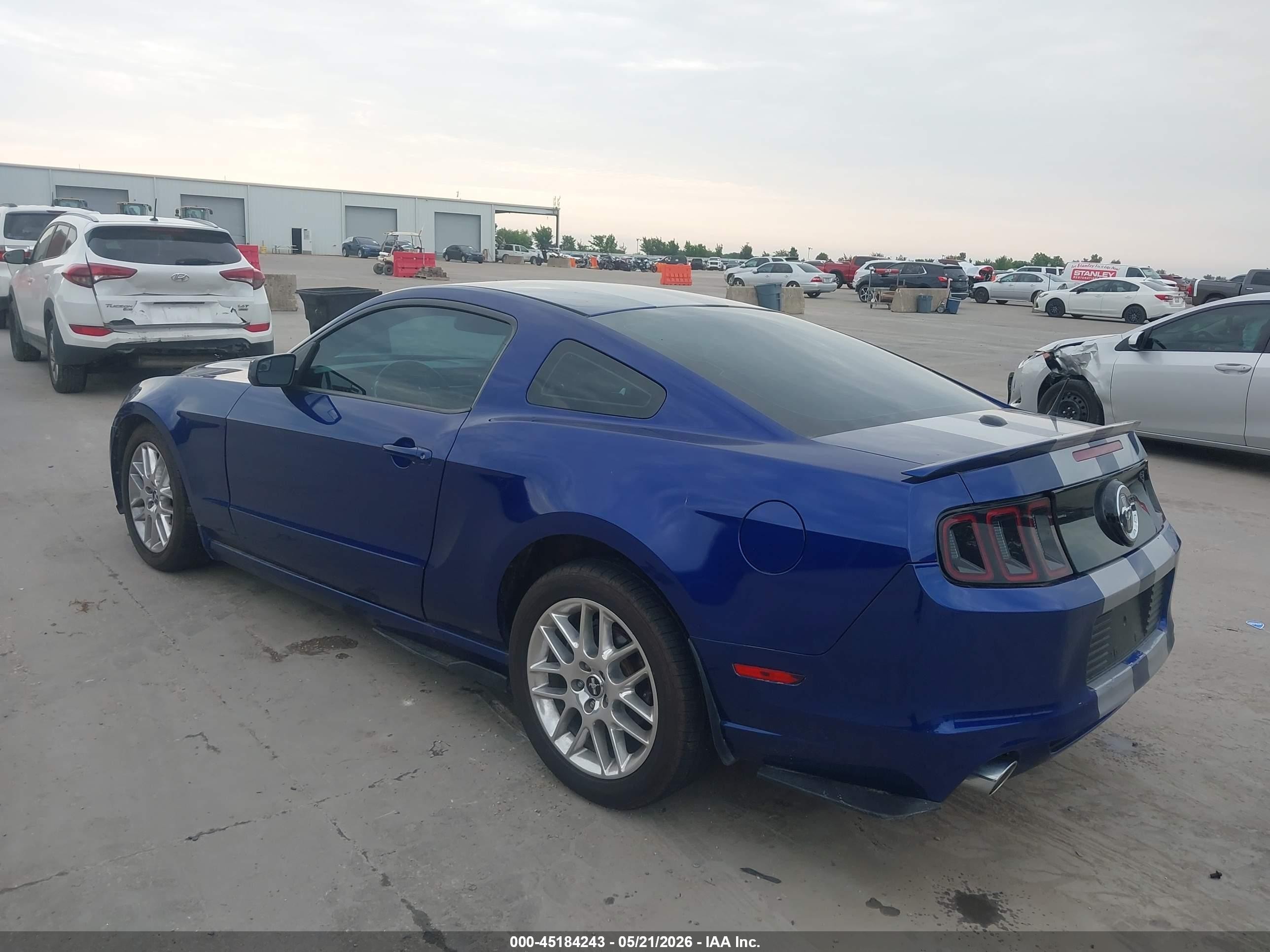 2014 Ford Mustang V6 Premium Blue vin: 1ZVBP8AM1E5306121