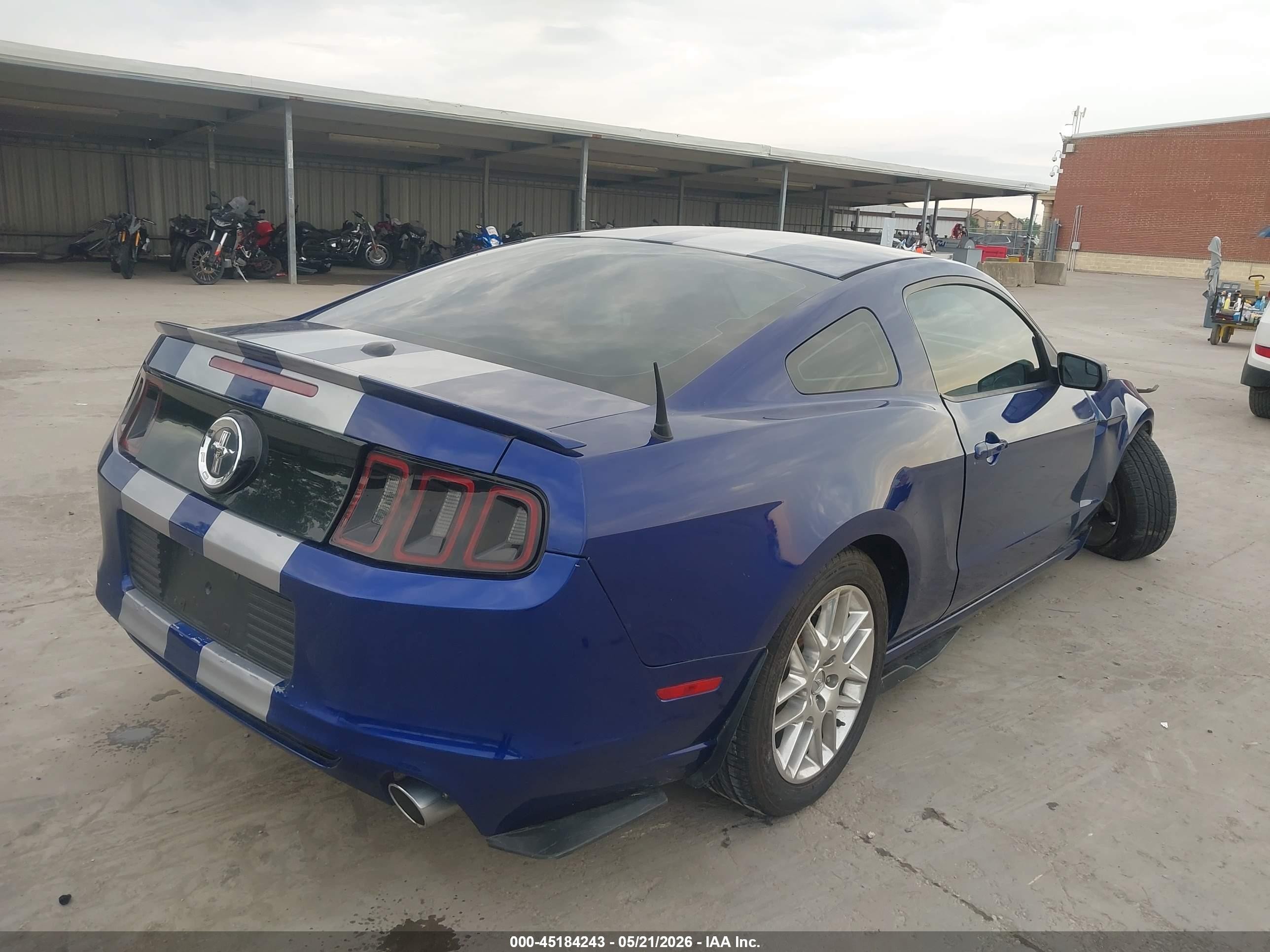 2014 Ford Mustang V6 Premium Blue vin: 1ZVBP8AM1E5306121