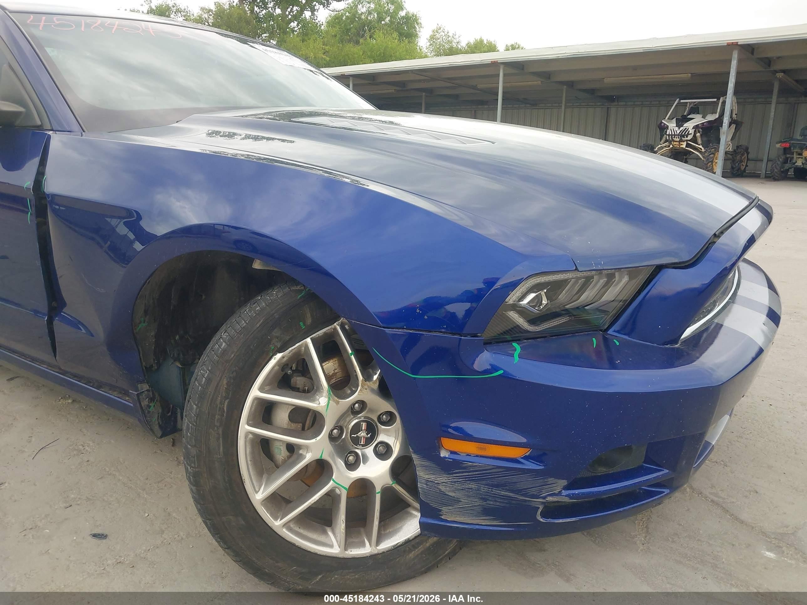 2014 Ford Mustang V6 Premium Blue vin: 1ZVBP8AM1E5306121