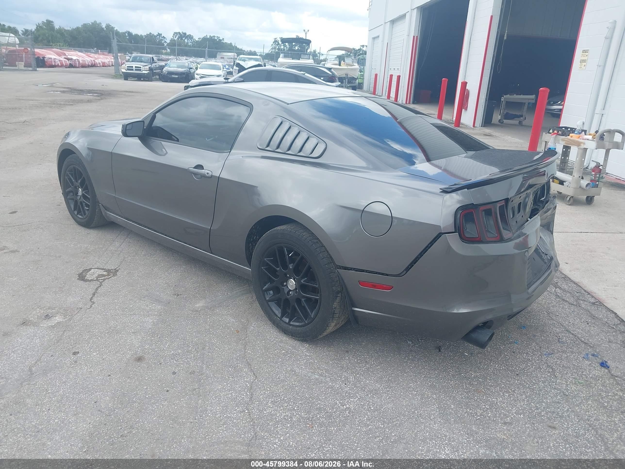 2014 Ford Mustang V6 Gray vin: 1ZVBP8AM1E5313053