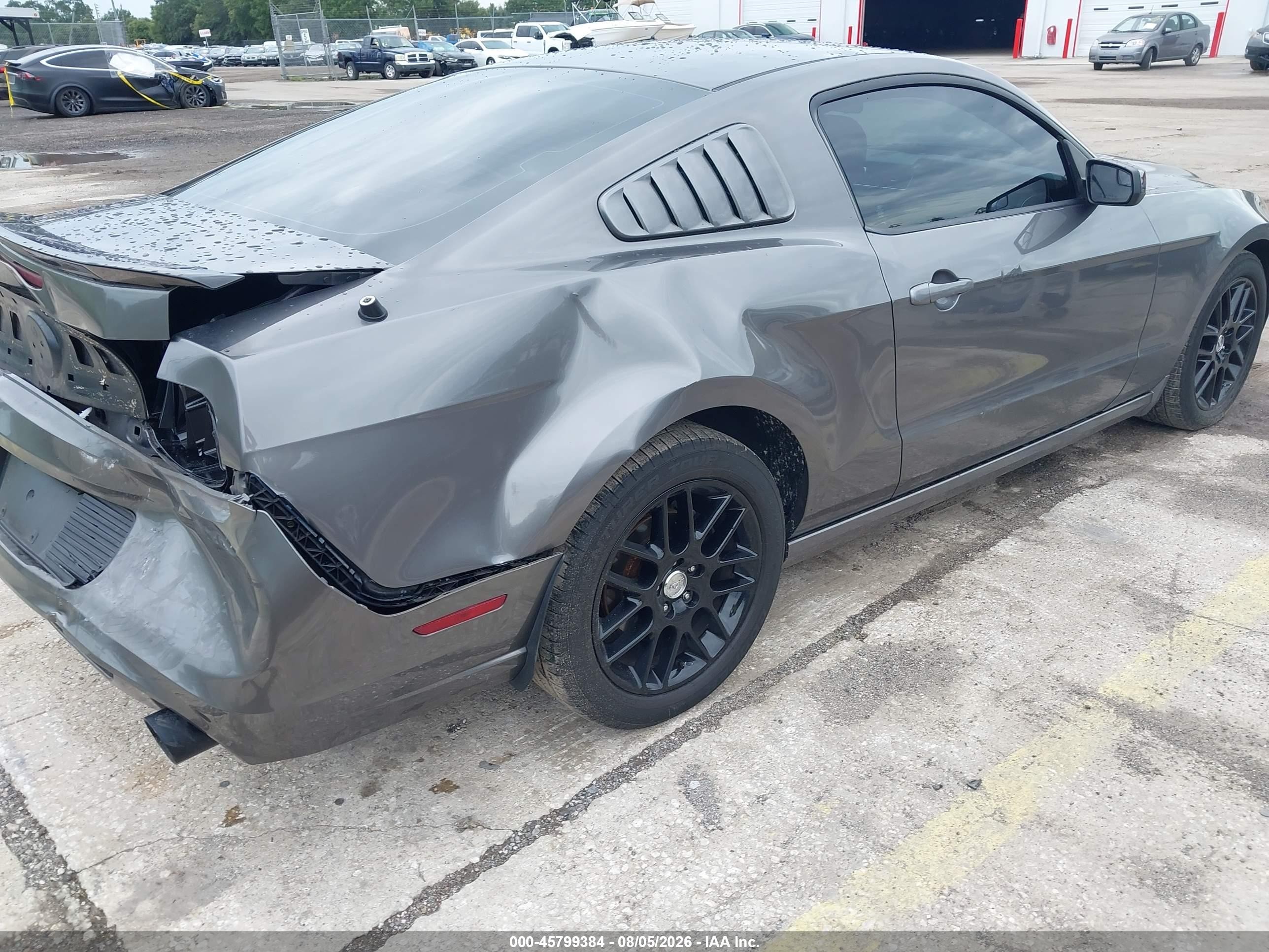 2014 Ford Mustang V6 Gray vin: 1ZVBP8AM1E5313053