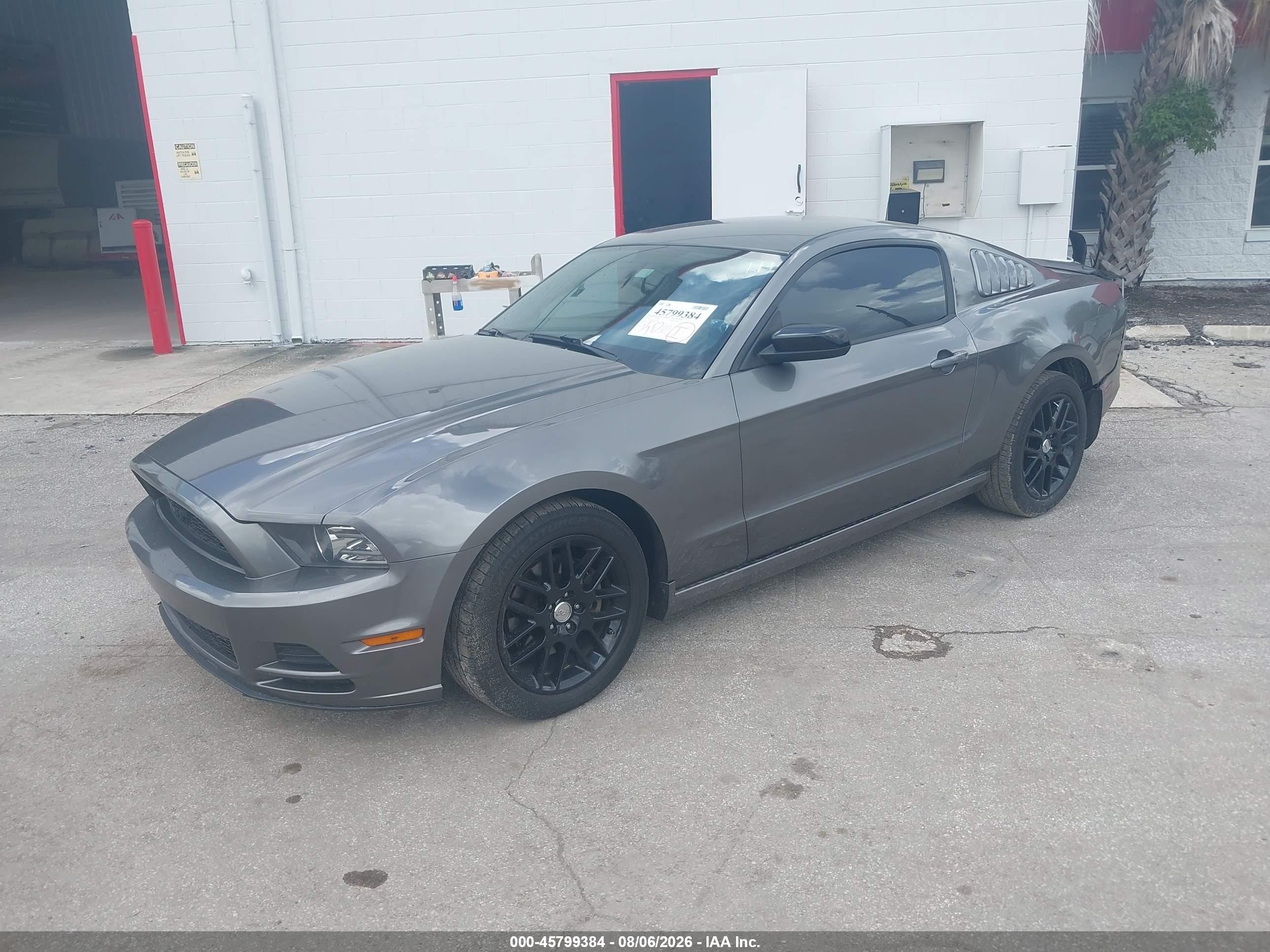 2014 Ford Mustang V6 Gray vin: 1ZVBP8AM1E5313053