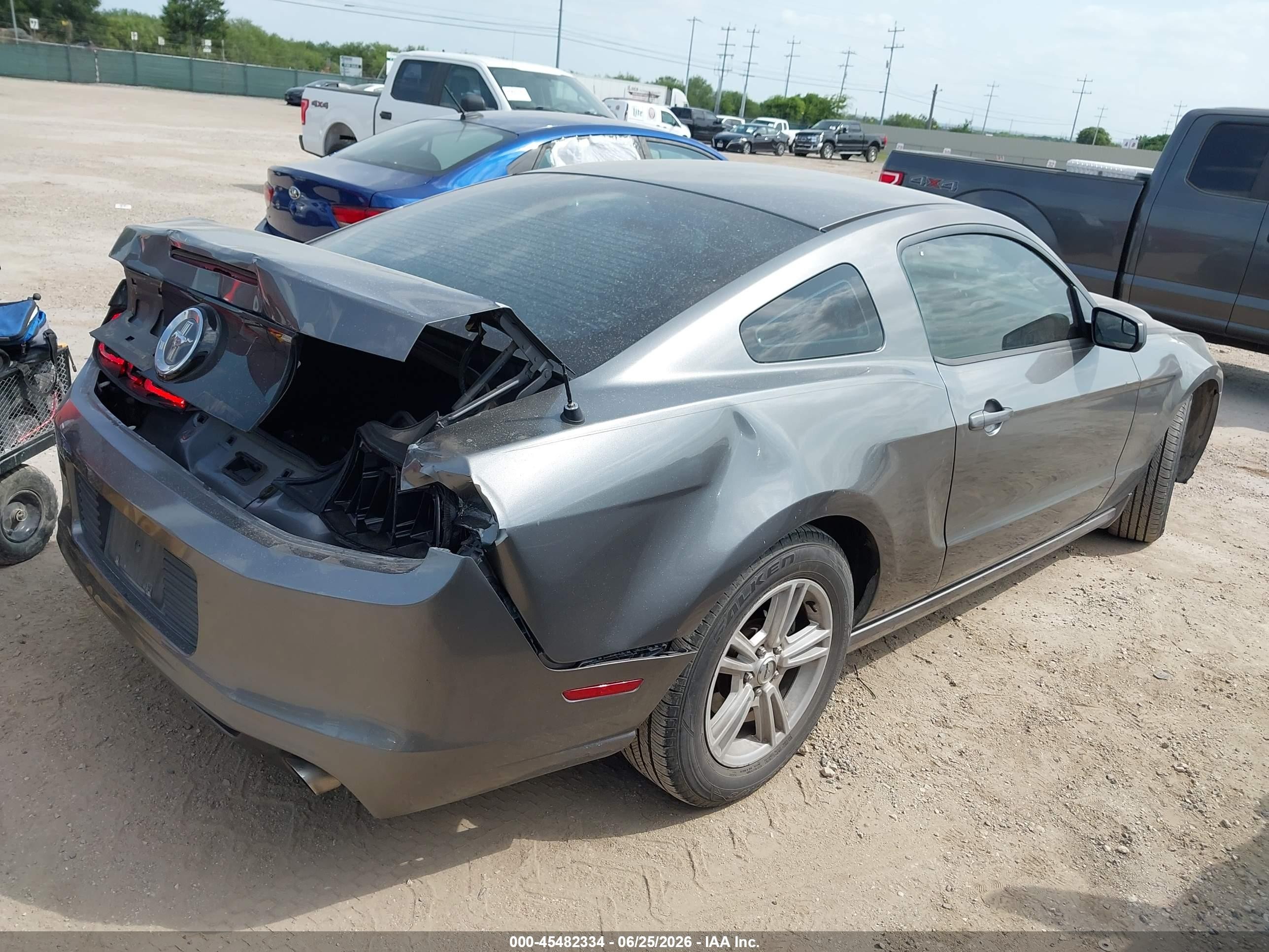 2014 Ford Mustang V6 Gray vin: 1ZVBP8AM1E5316423
