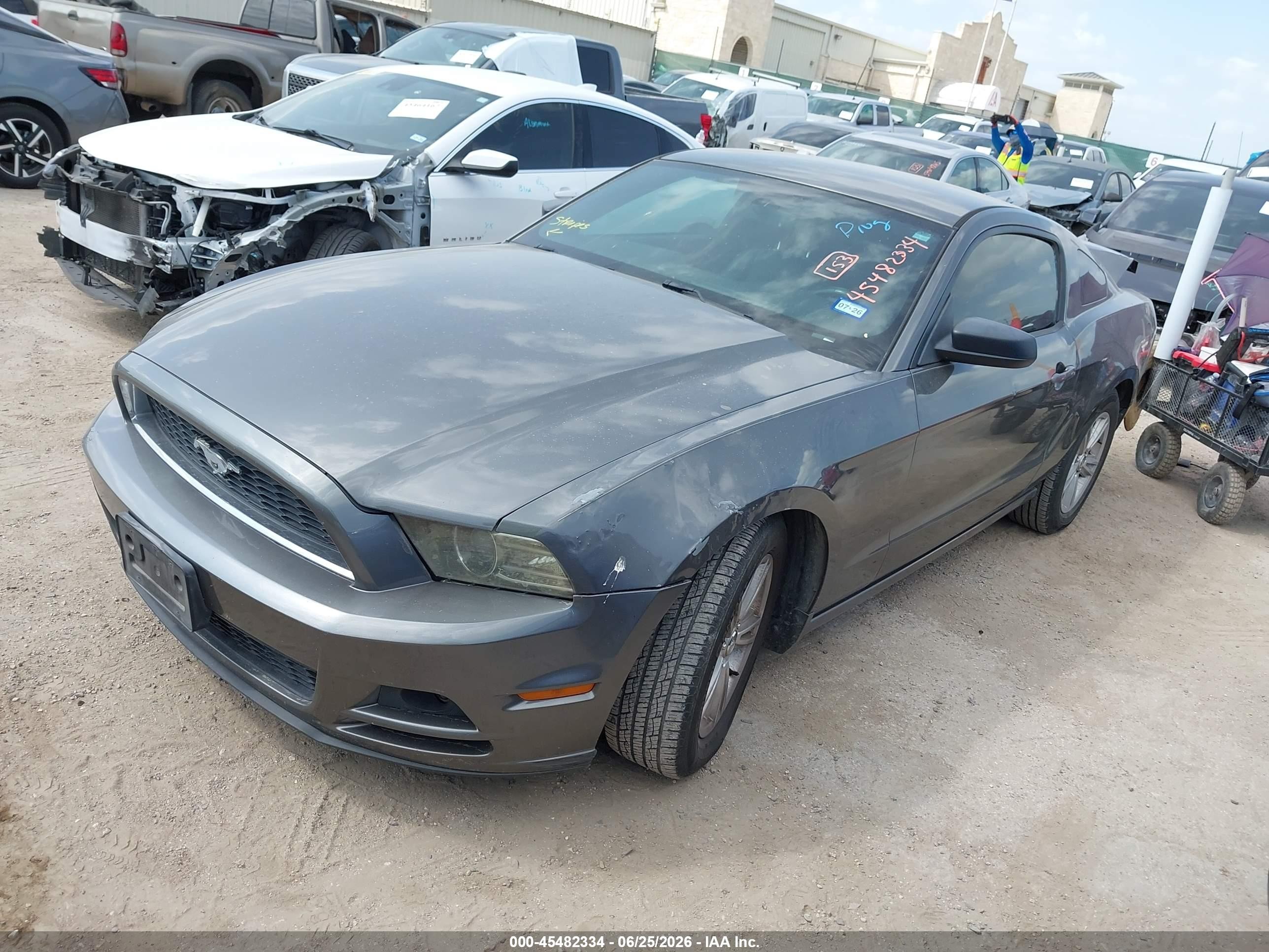 2014 Ford Mustang V6 Gray vin: 1ZVBP8AM1E5316423