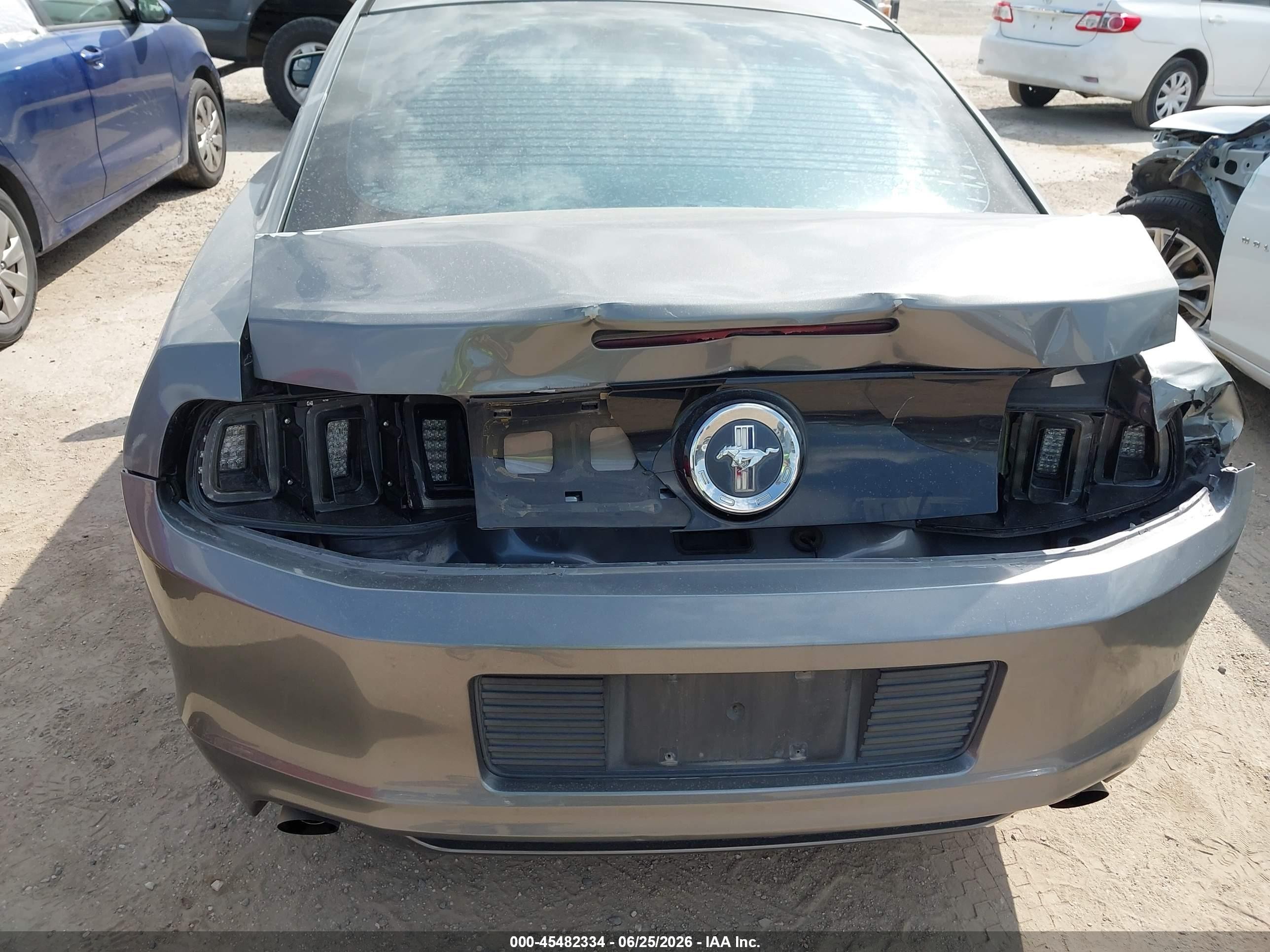 2014 Ford Mustang V6 Gray vin: 1ZVBP8AM1E5316423