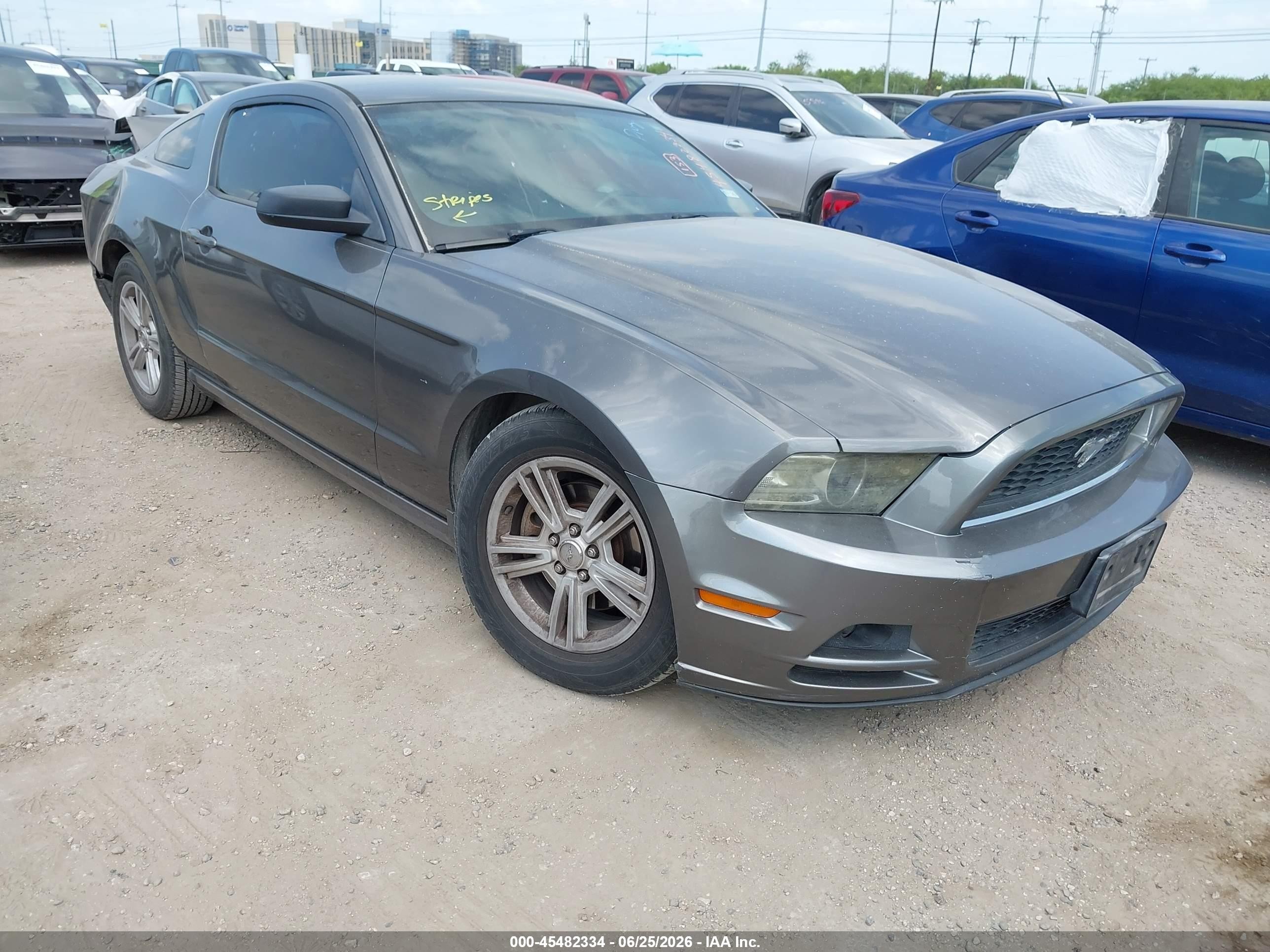 2014 Ford Mustang V6 Gray vin: 1ZVBP8AM1E5316423