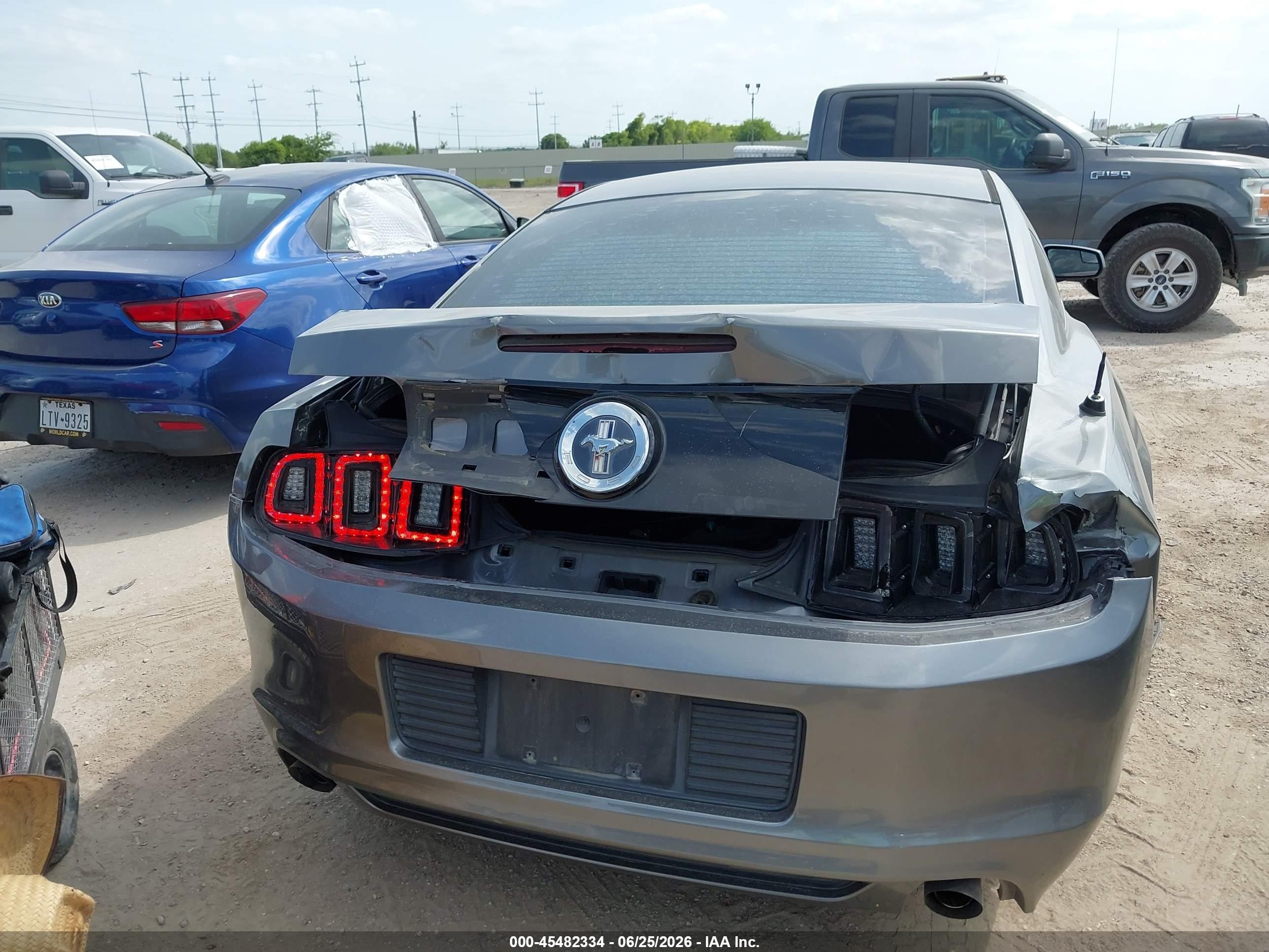 2014 Ford Mustang V6 Gray vin: 1ZVBP8AM1E5316423