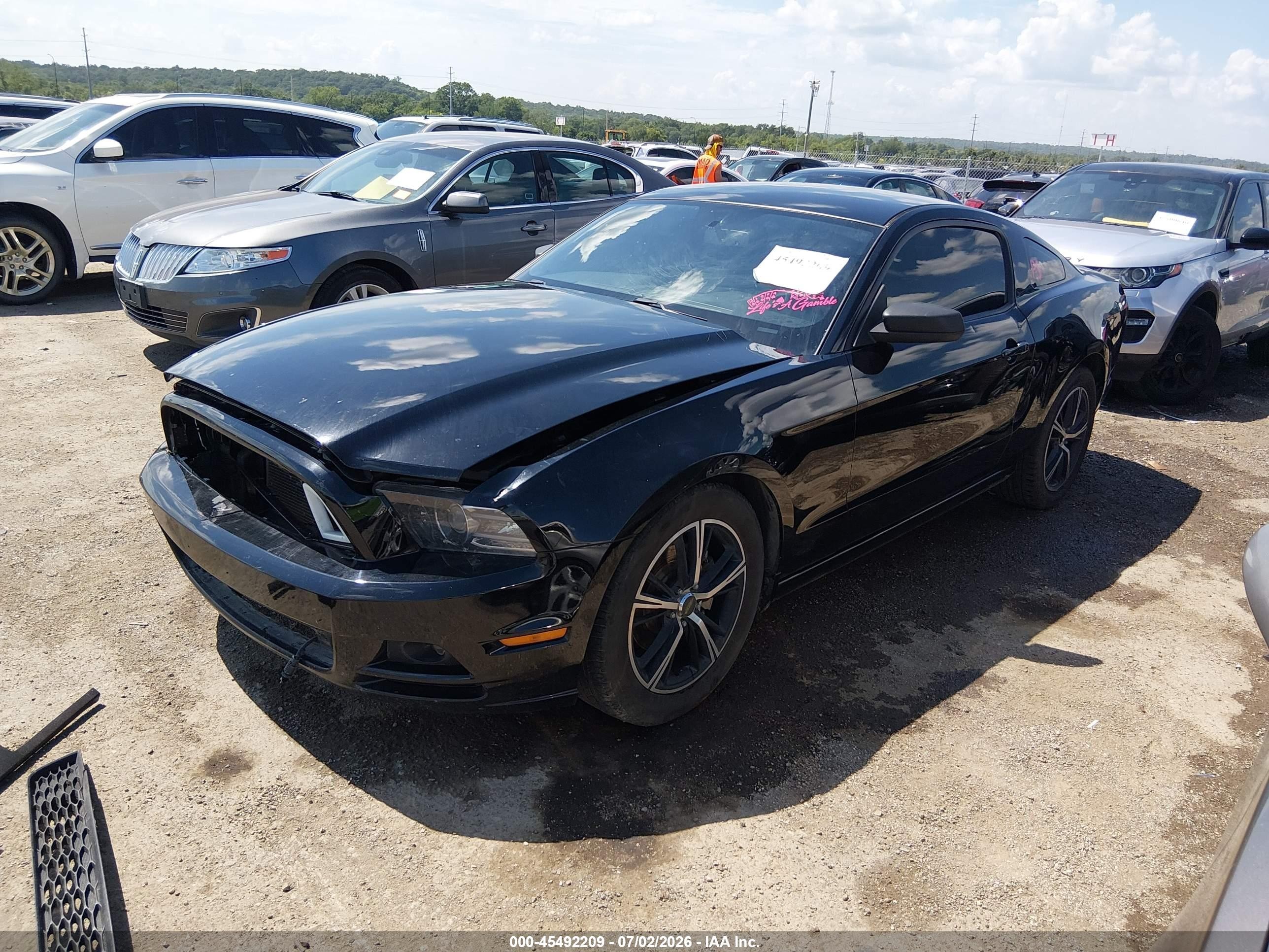 2014 Ford Mustang V6 Black vin: 1ZVBP8AM1E5321721