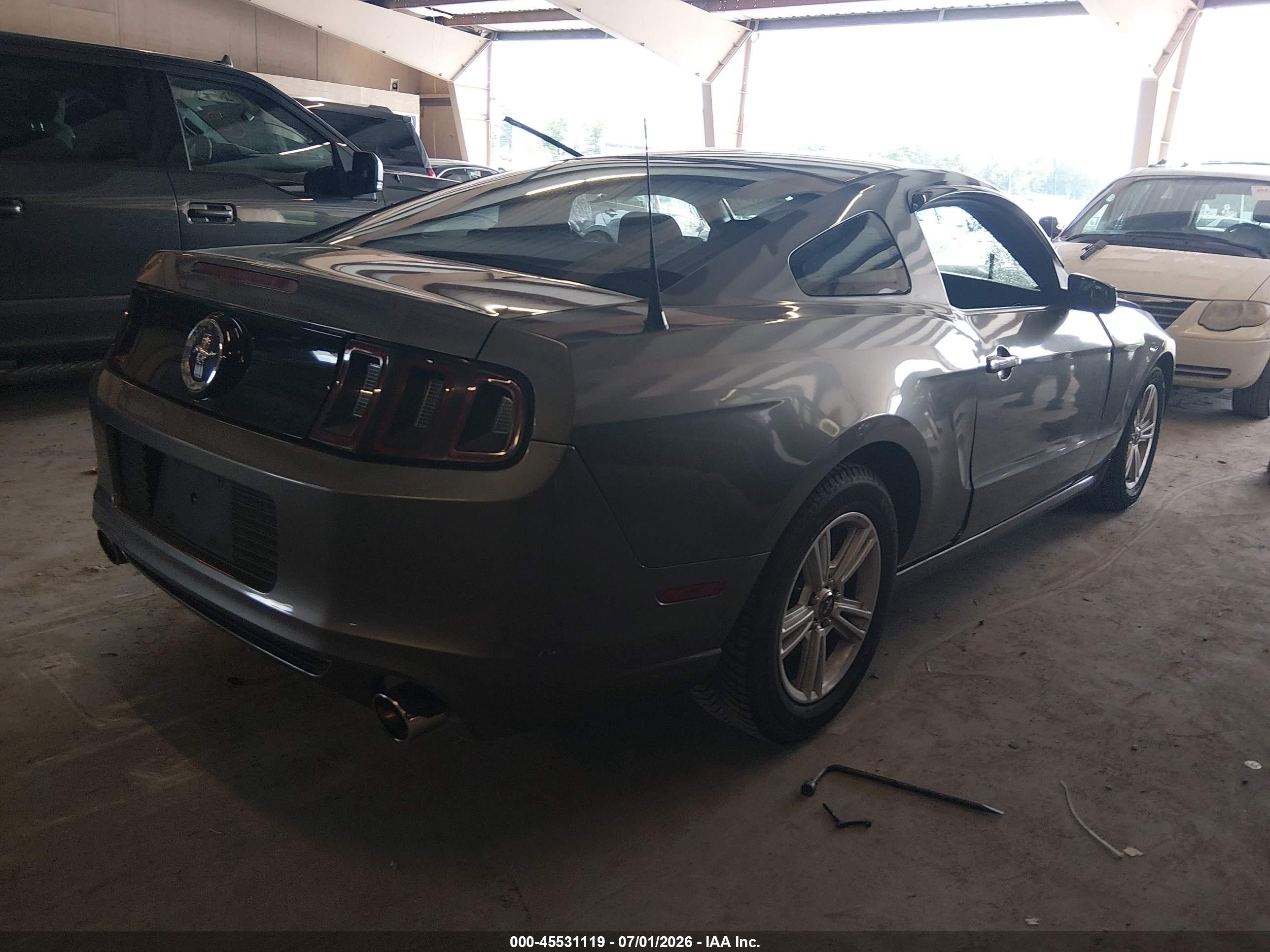 2014 Ford Mustang   Gray vin: 1ZVBP8AM1E5330354