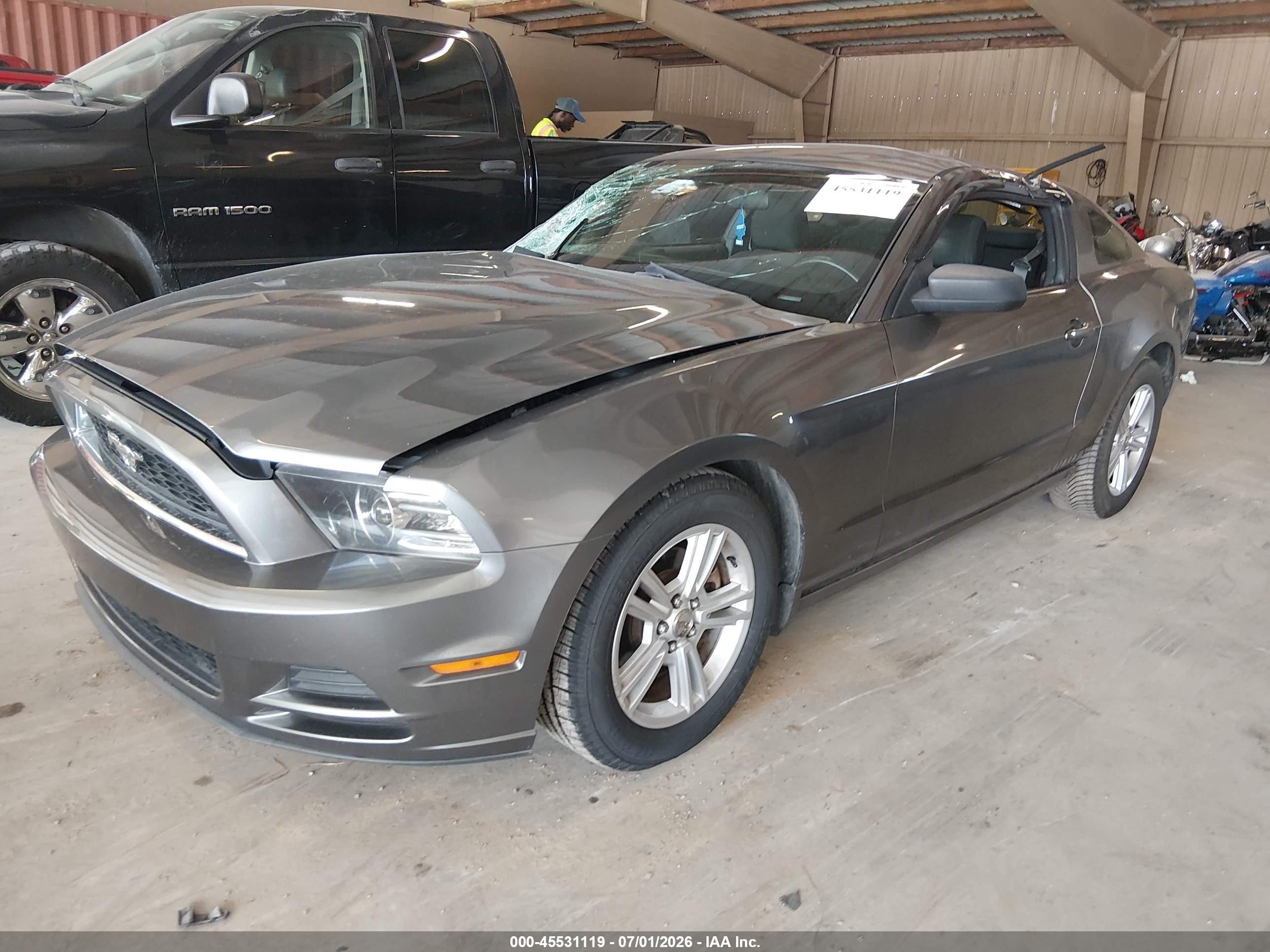 2014 Ford Mustang   Gray vin: 1ZVBP8AM1E5330354