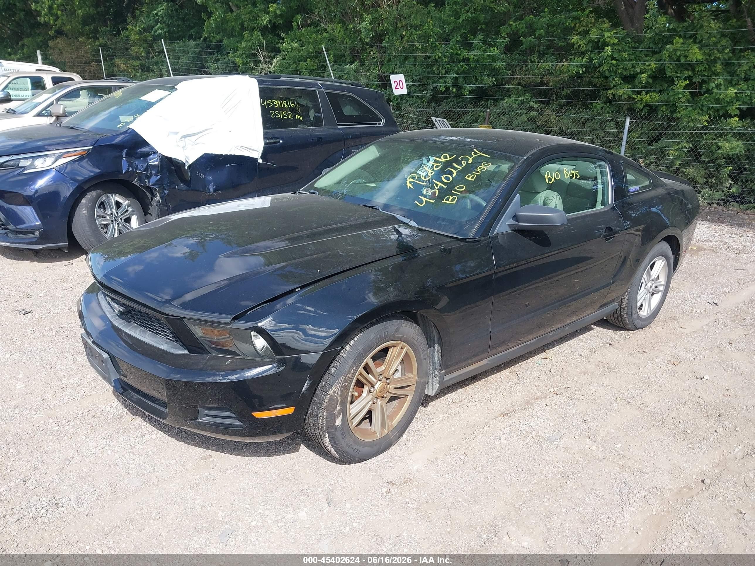 2011 Ford Mustang V6/v6 Premium Black vin: 1ZVBP8AM2B5157181