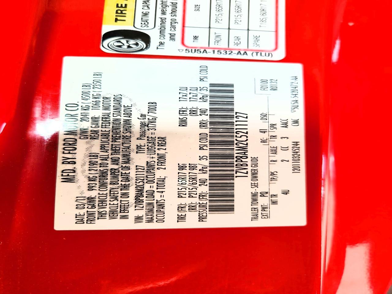 2012 Ford Mustang Red vin: 1ZVBP8AM2C5211127