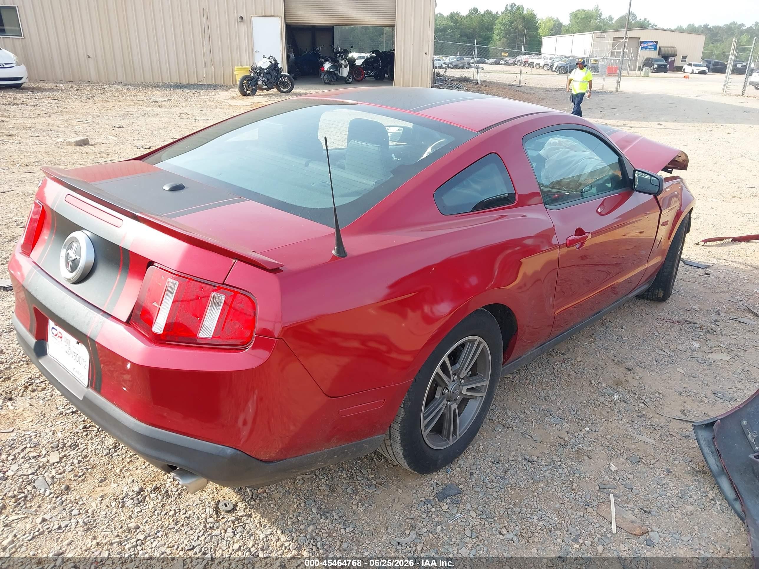 2012 Ford Mustang V6 Premium Red vin: 1ZVBP8AM2C5247285