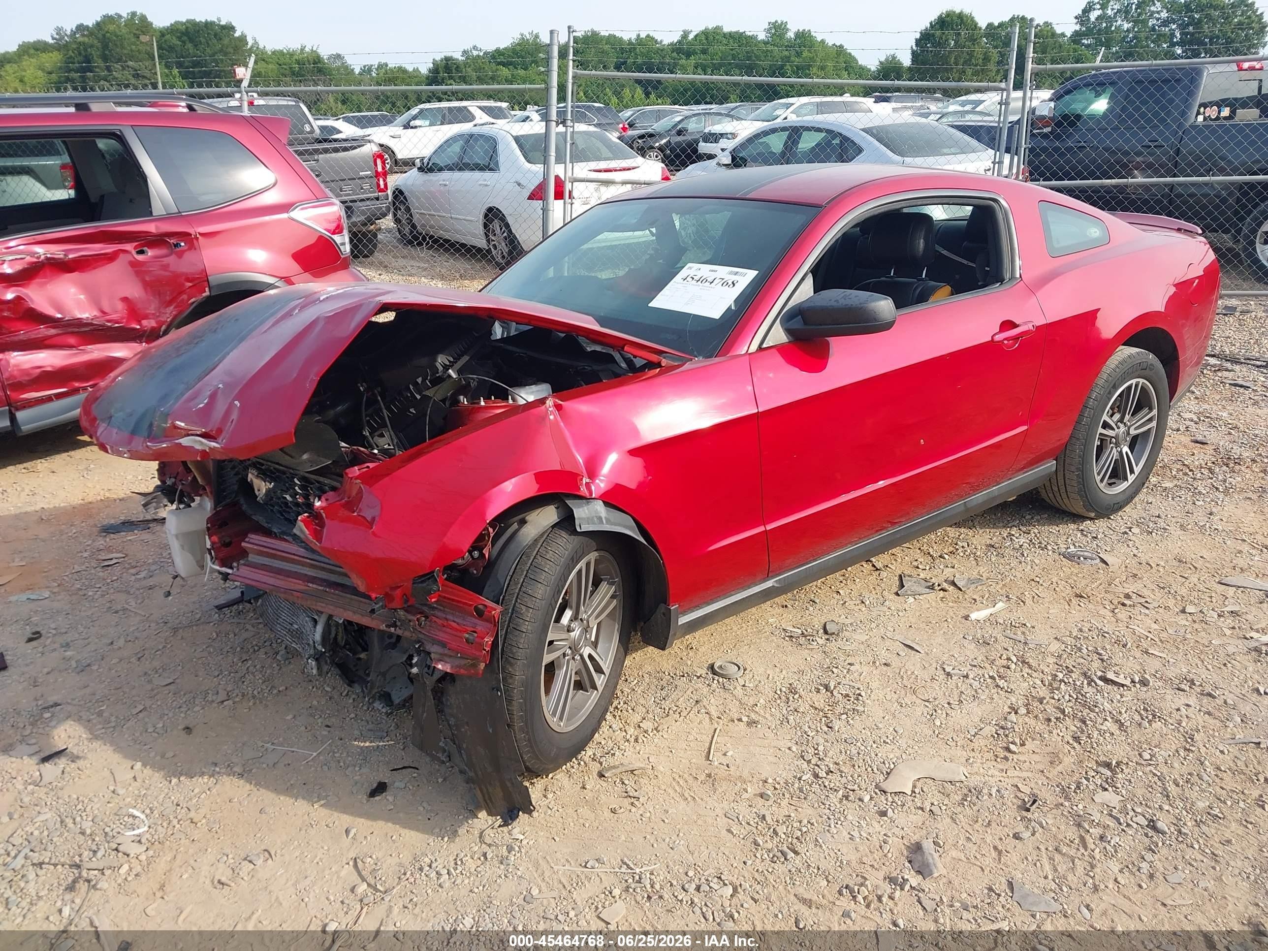 2012 Ford Mustang V6 Premium Red vin: 1ZVBP8AM2C5247285