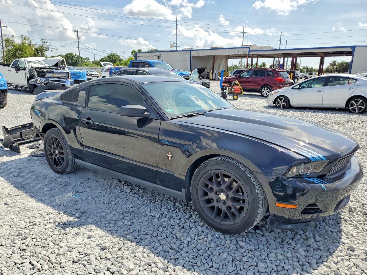 2012 Ford Mustang Black vin: 1ZVBP8AM2C5266810