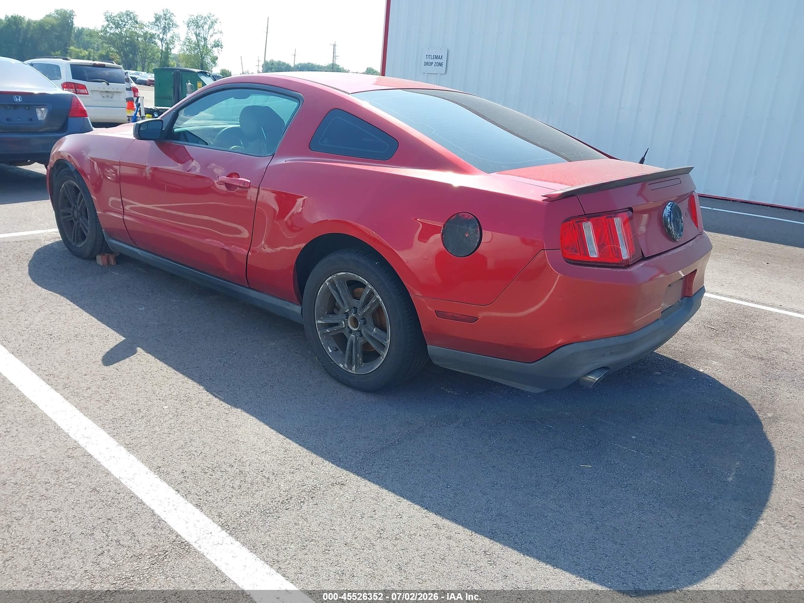 2012 Ford Mustang V6/v6 Premium Red vin: 1ZVBP8AM2C5267200