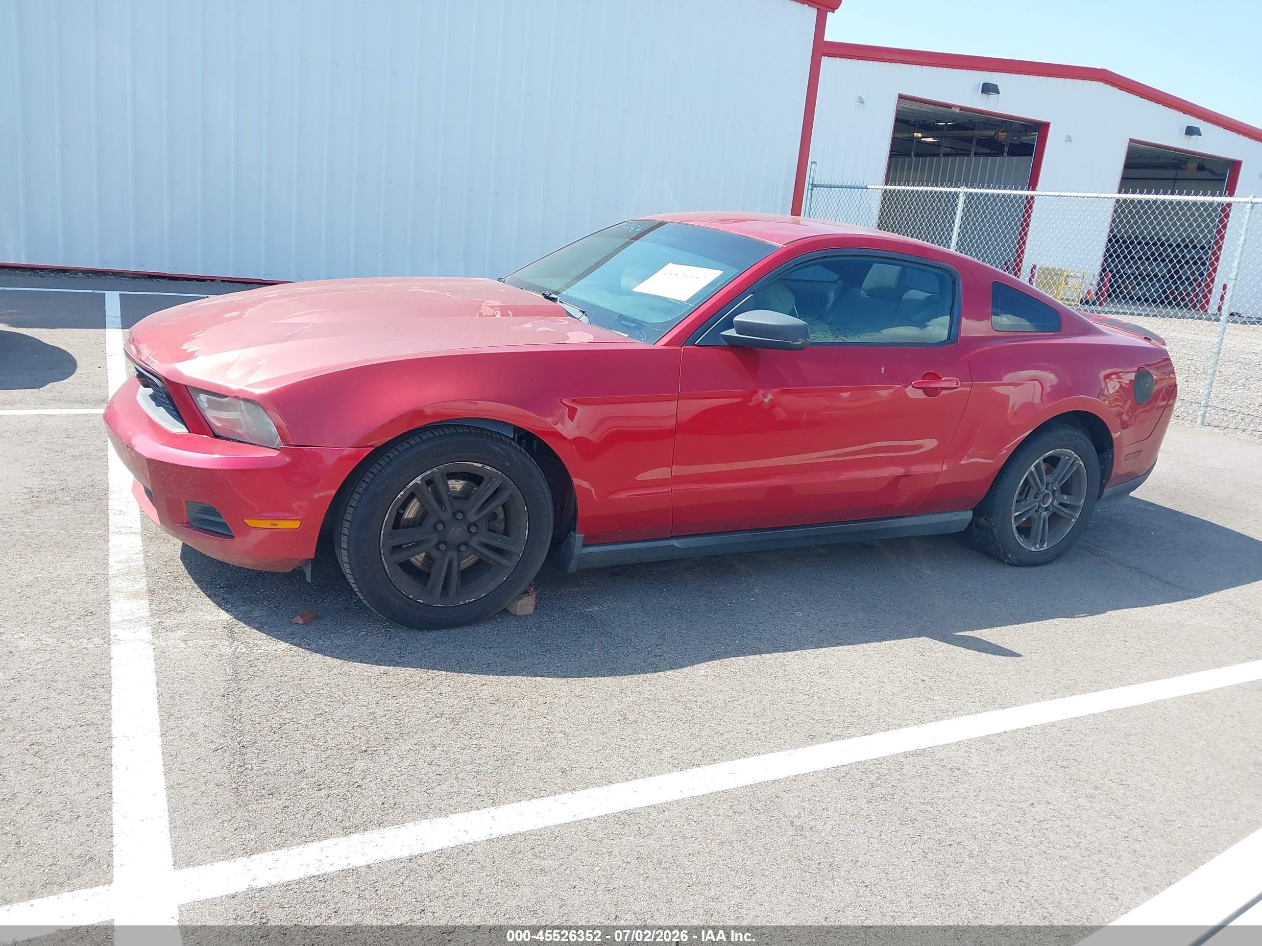2012 Ford Mustang V6/v6 Premium Red vin: 1ZVBP8AM2C5267200