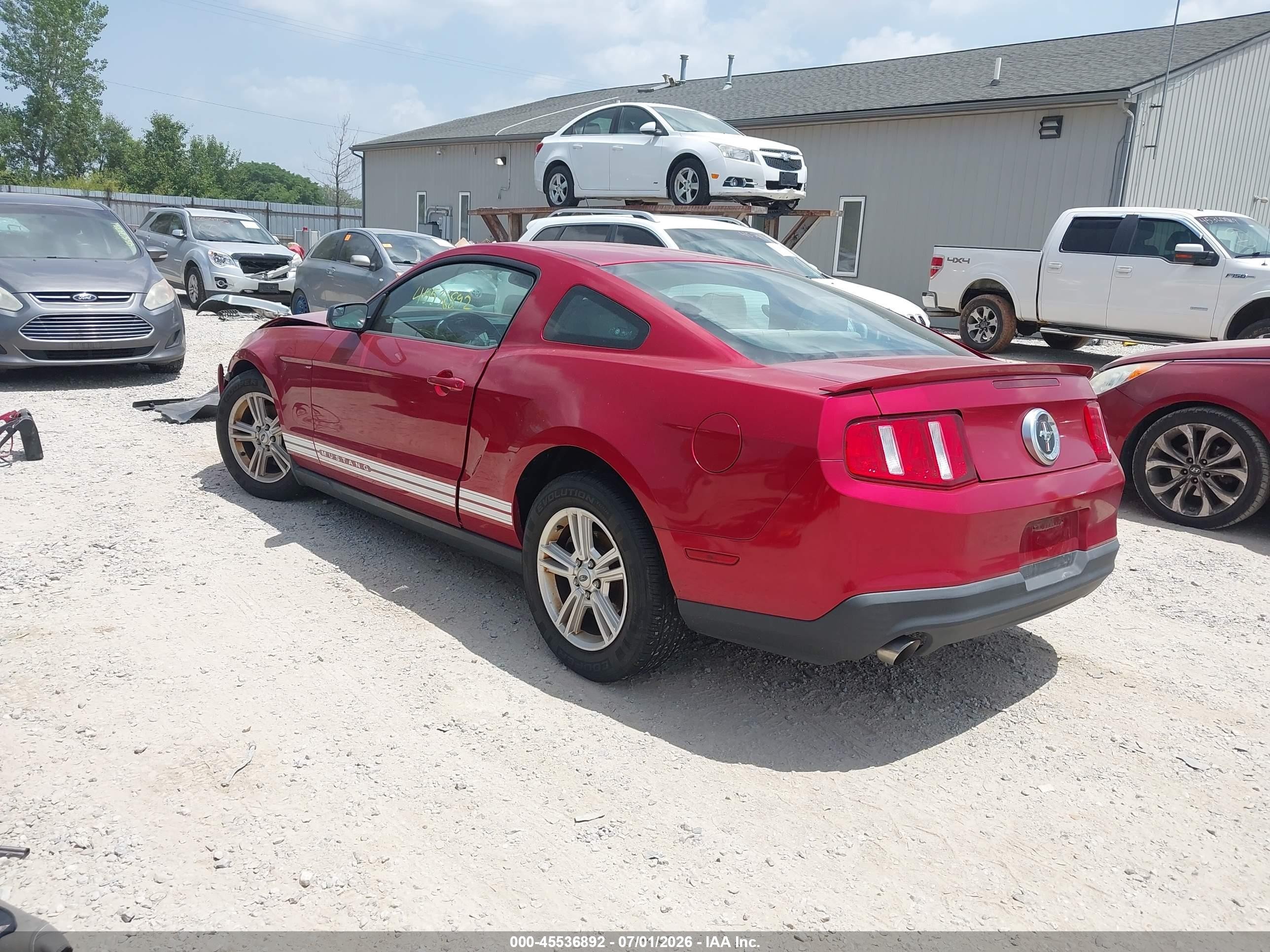 2012 Ford Mustang V6/v6 Premium Red vin: 1ZVBP8AM2C5287608