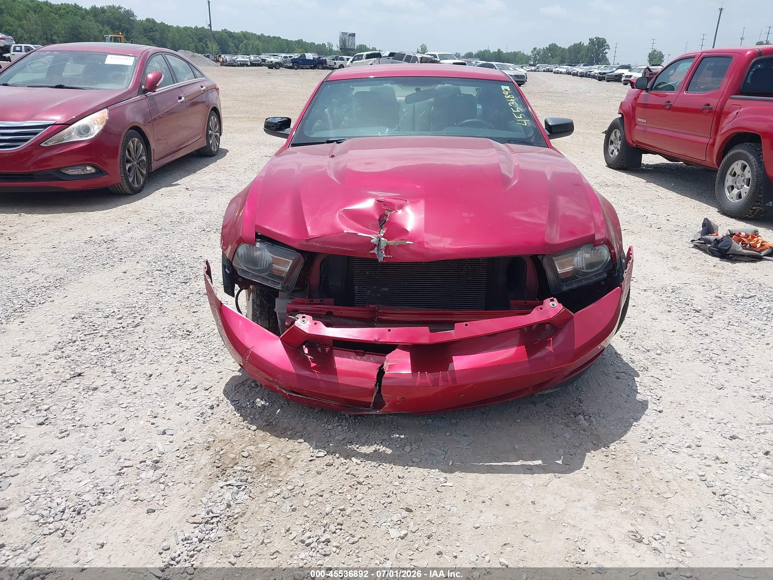 2012 Ford Mustang V6/v6 Premium Red vin: 1ZVBP8AM2C5287608