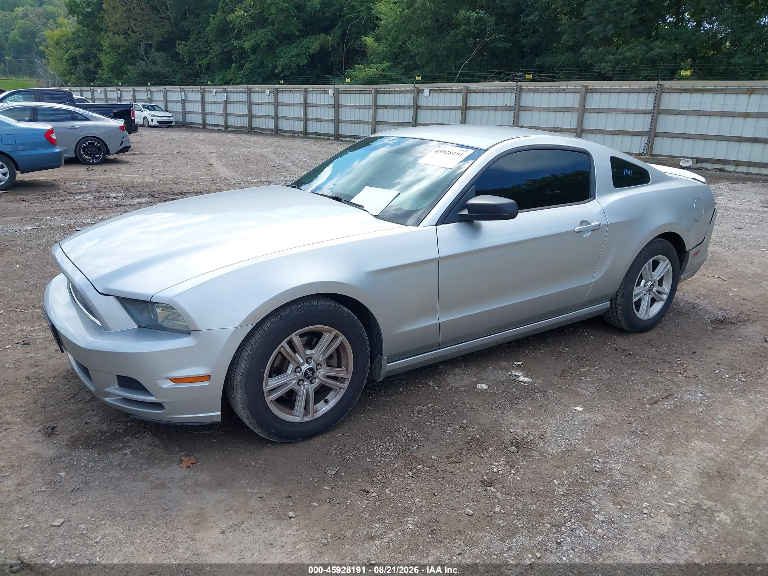 2013 Ford Mustang V6 Silver vin: 1ZVBP8AM2D5270082