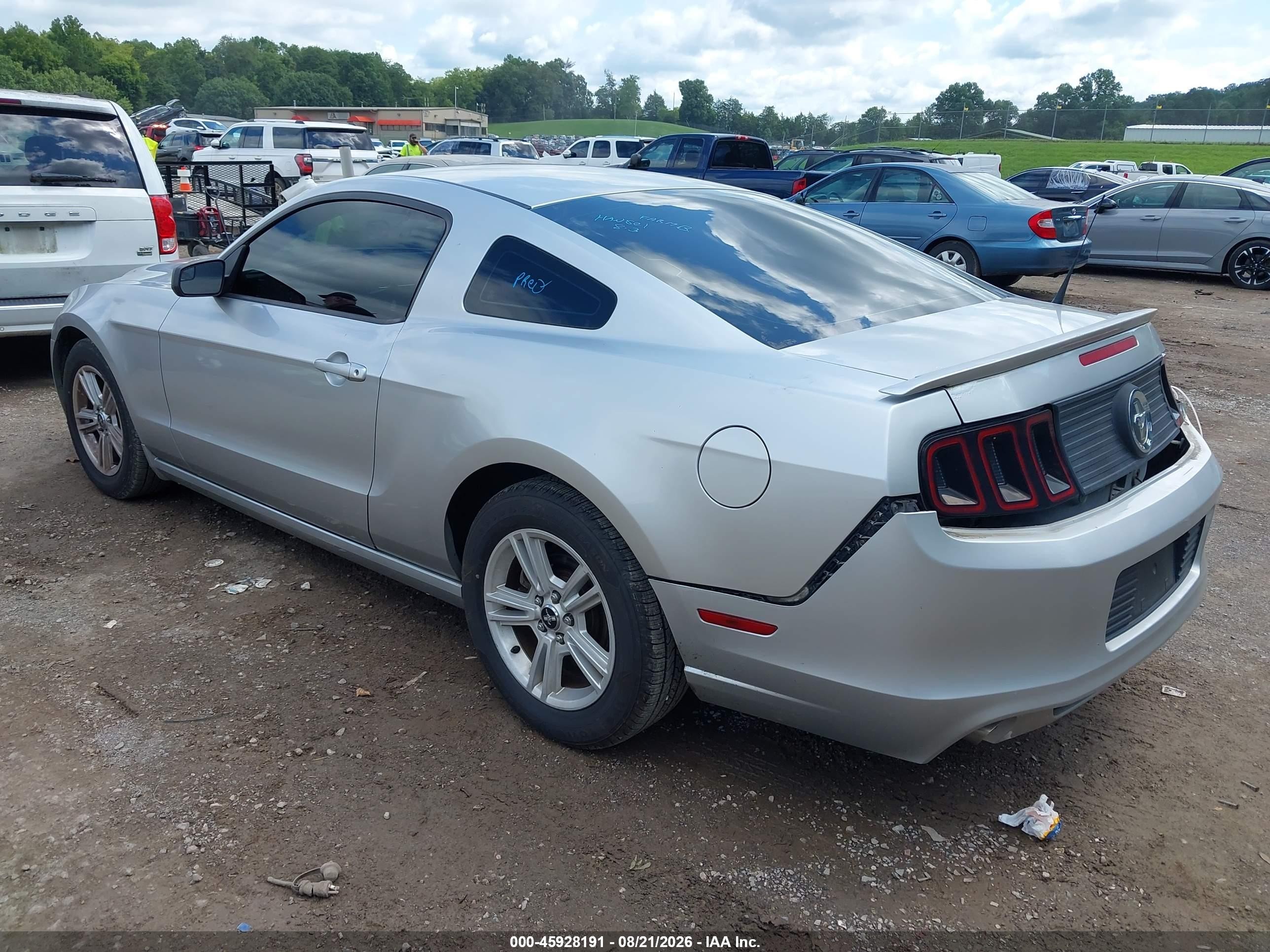 2013 Ford Mustang V6 Silver vin: 1ZVBP8AM2D5270082