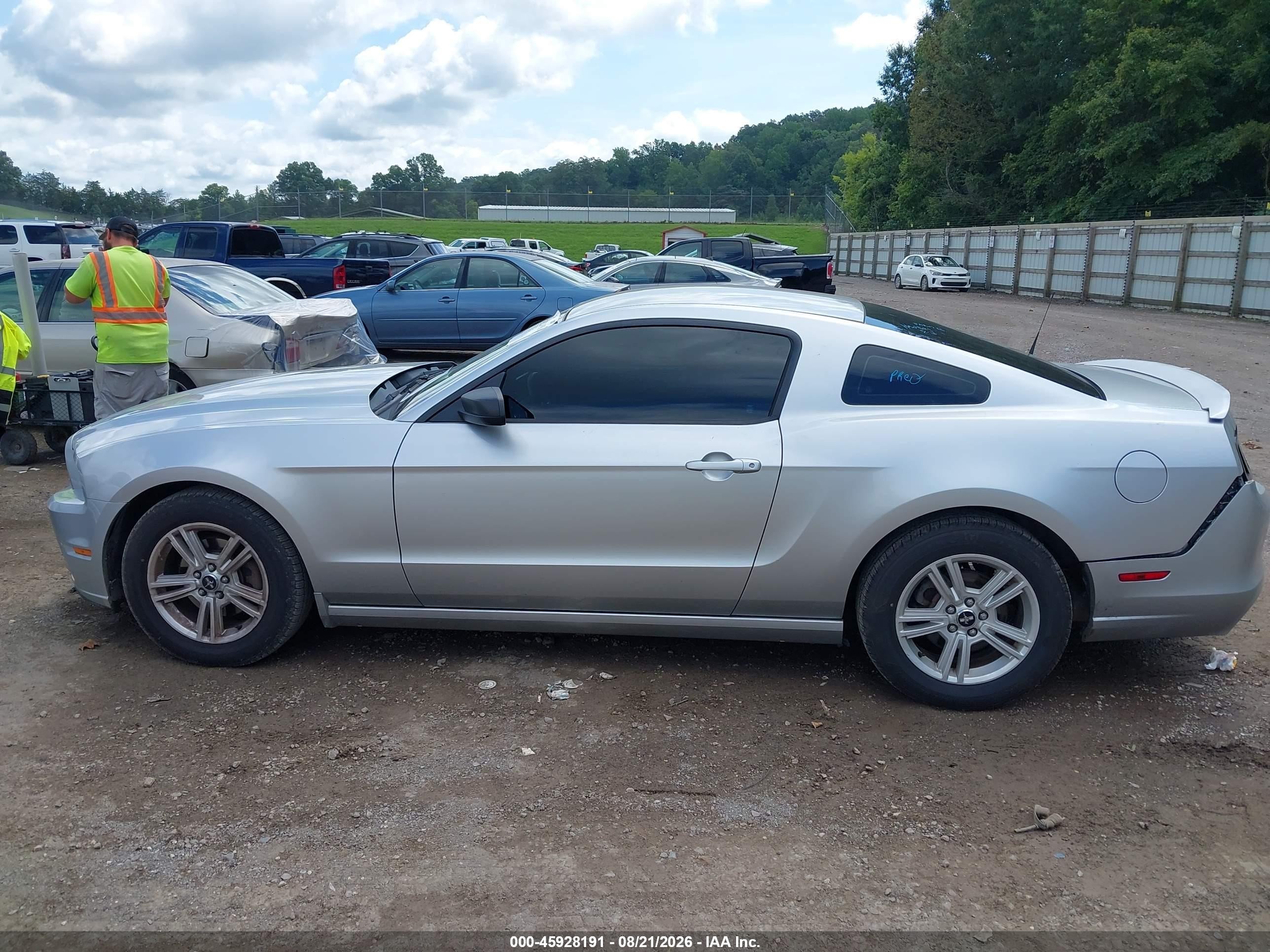 2013 Ford Mustang V6 Silver vin: 1ZVBP8AM2D5270082