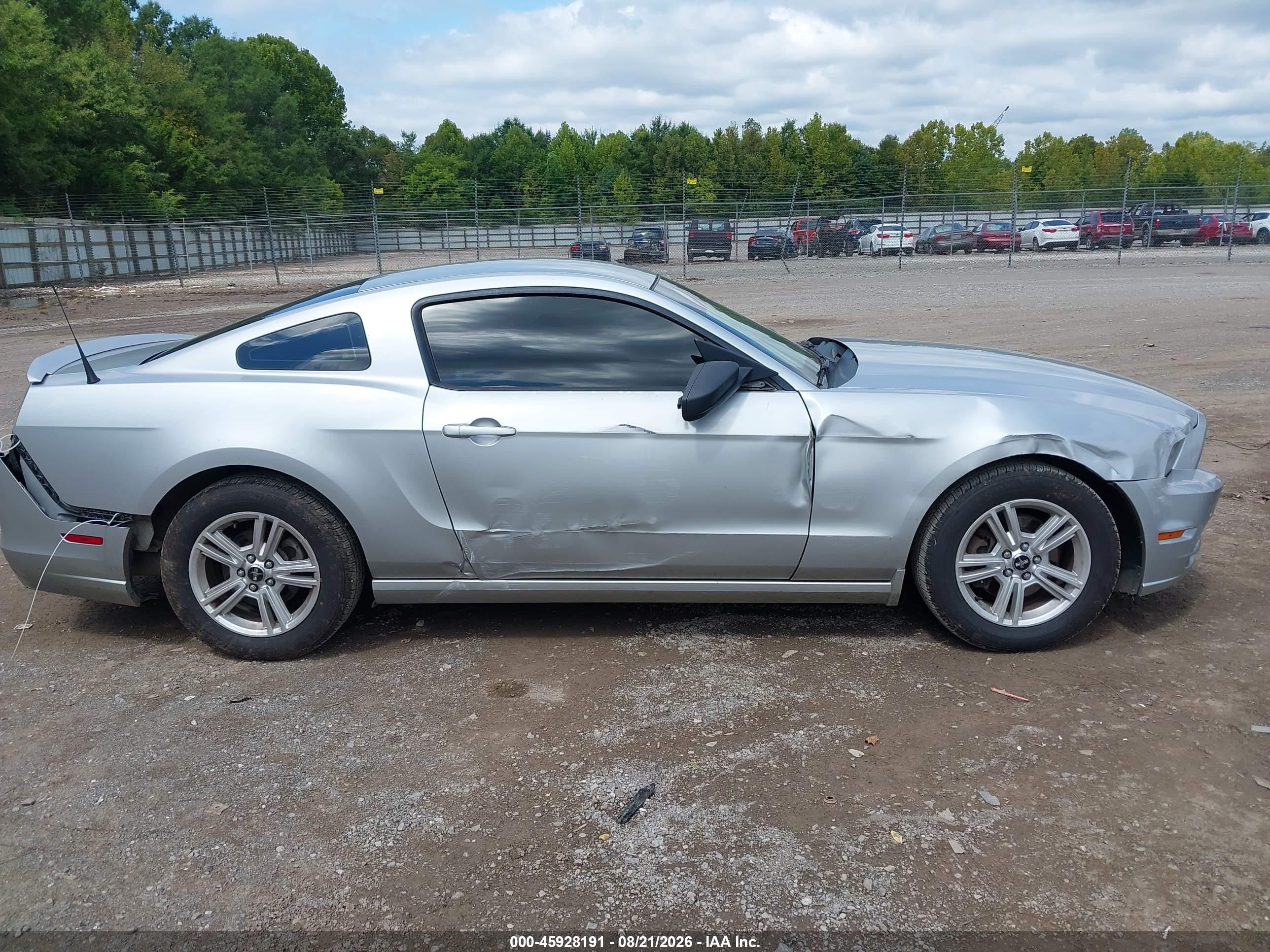 2013 Ford Mustang V6 Silver vin: 1ZVBP8AM2D5270082