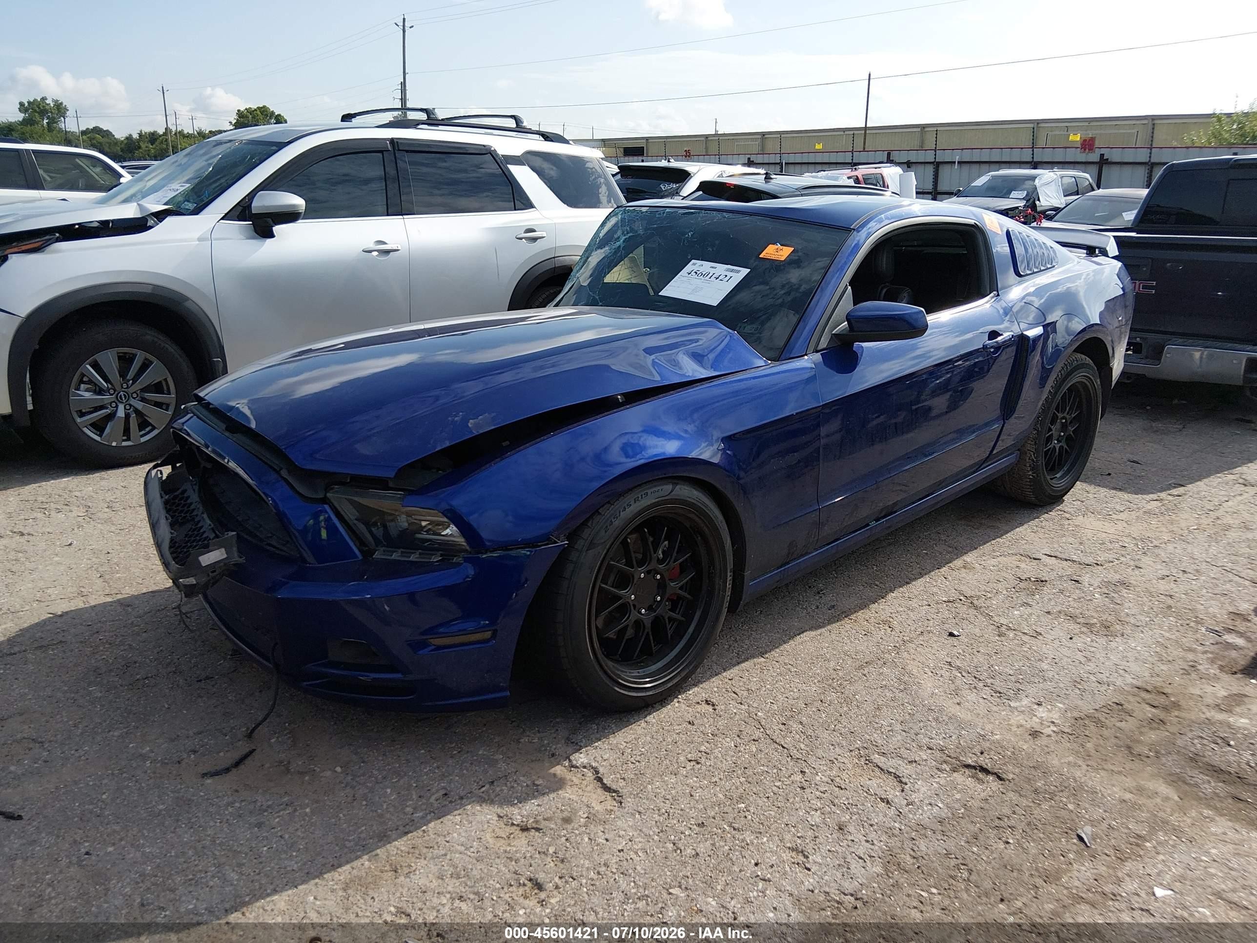 2013 Ford Mustang V6 Premium Blue vin: 1ZVBP8AM2D5274472