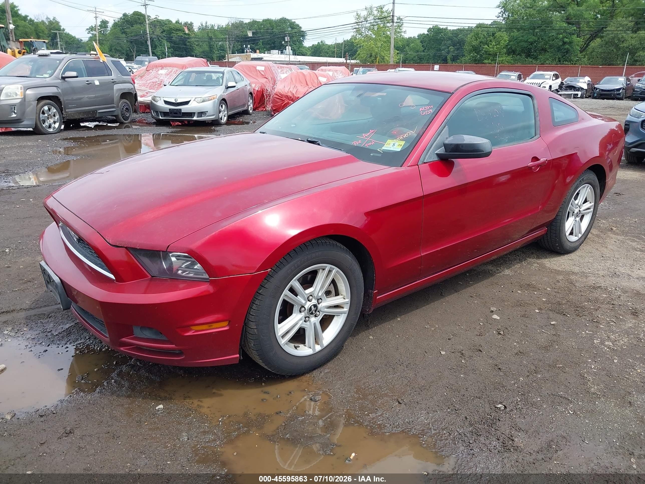 2014 Ford Mustang V6 Red vin: 1ZVBP8AM2E5220879