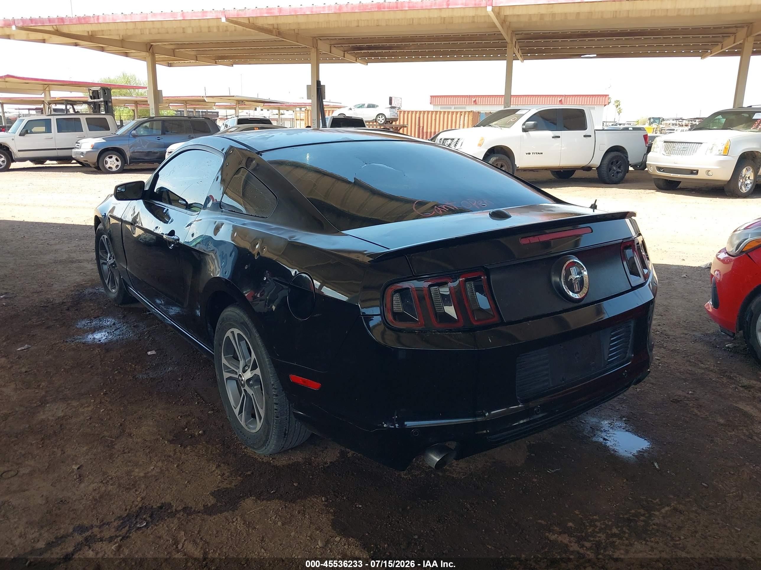 2014 Ford Mustang V6 Premium Black vin: 1ZVBP8AM2E5260377