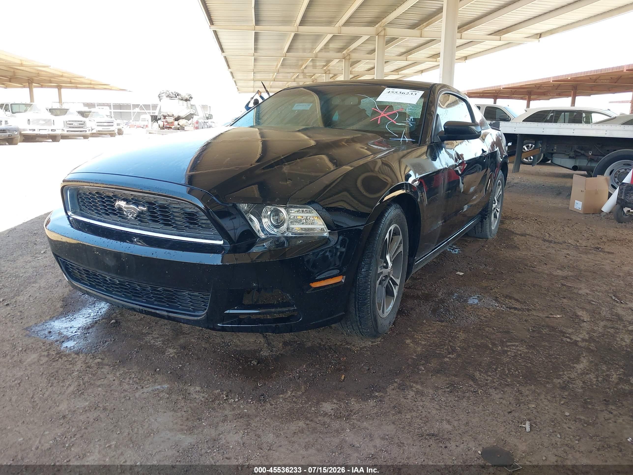 2014 Ford Mustang V6 Premium Black vin: 1ZVBP8AM2E5260377