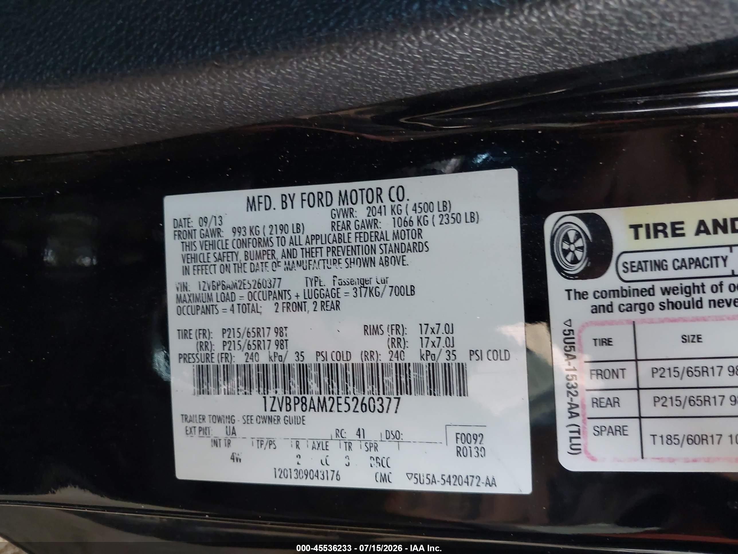 2014 Ford Mustang V6 Premium Black vin: 1ZVBP8AM2E5260377