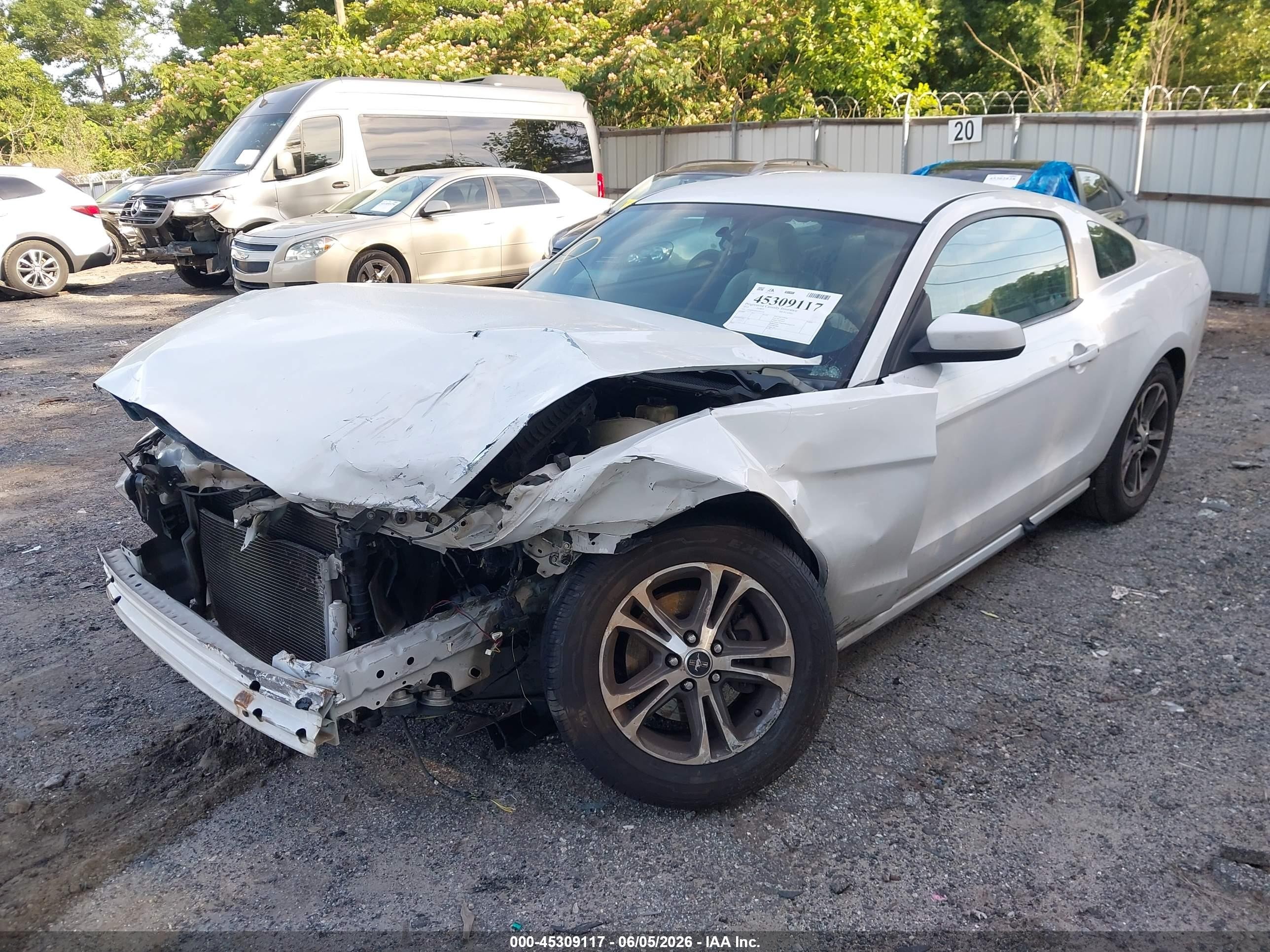 2014 Ford Mustang V6 Premium White vin: 1ZVBP8AM2E5292116