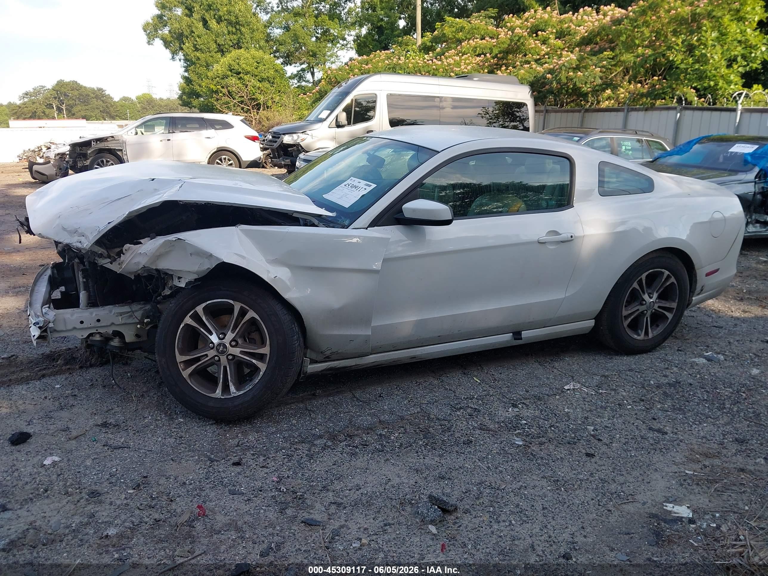 2014 Ford Mustang V6 Premium White vin: 1ZVBP8AM2E5292116