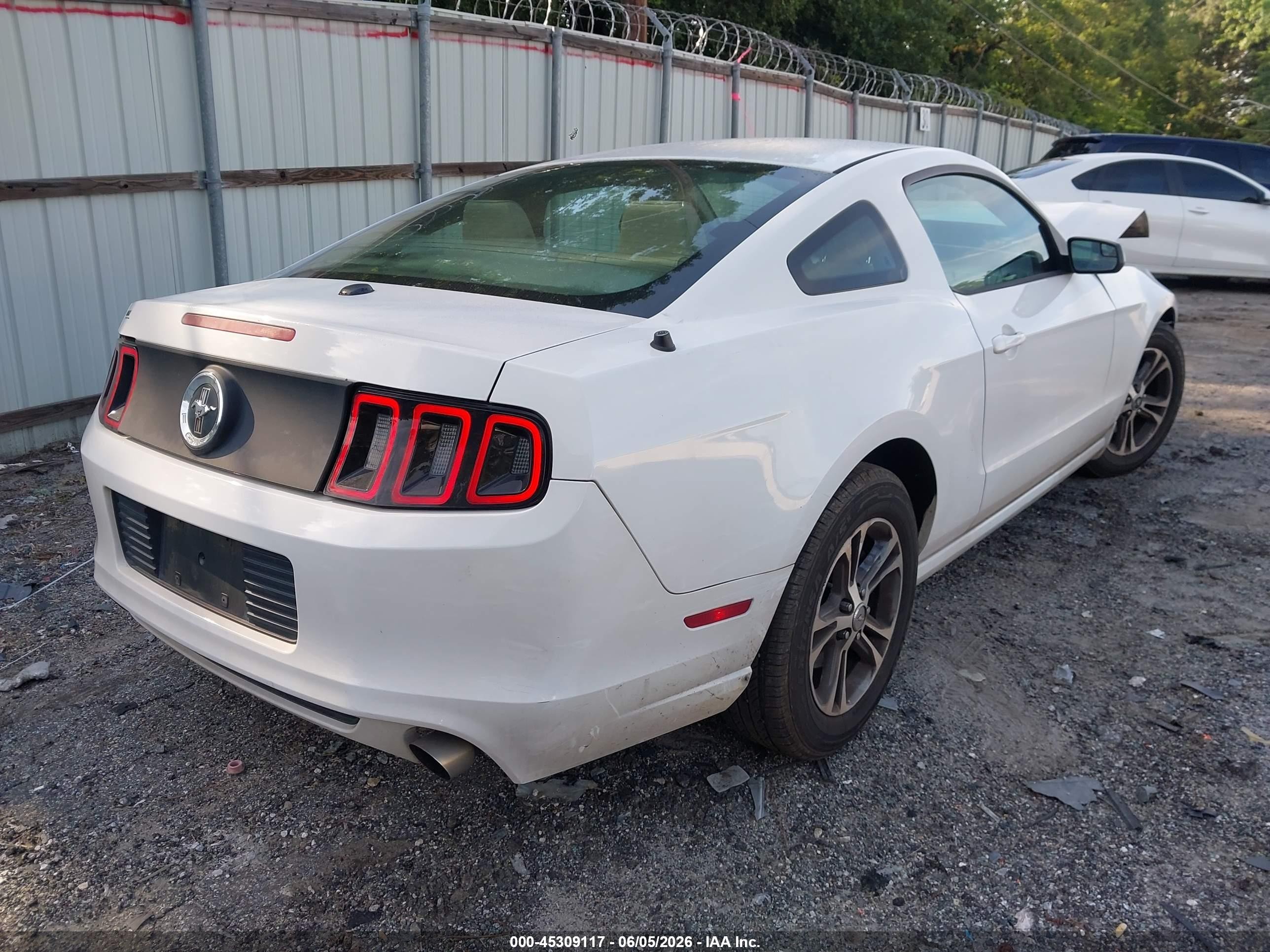 2014 Ford Mustang V6 Premium White vin: 1ZVBP8AM2E5292116