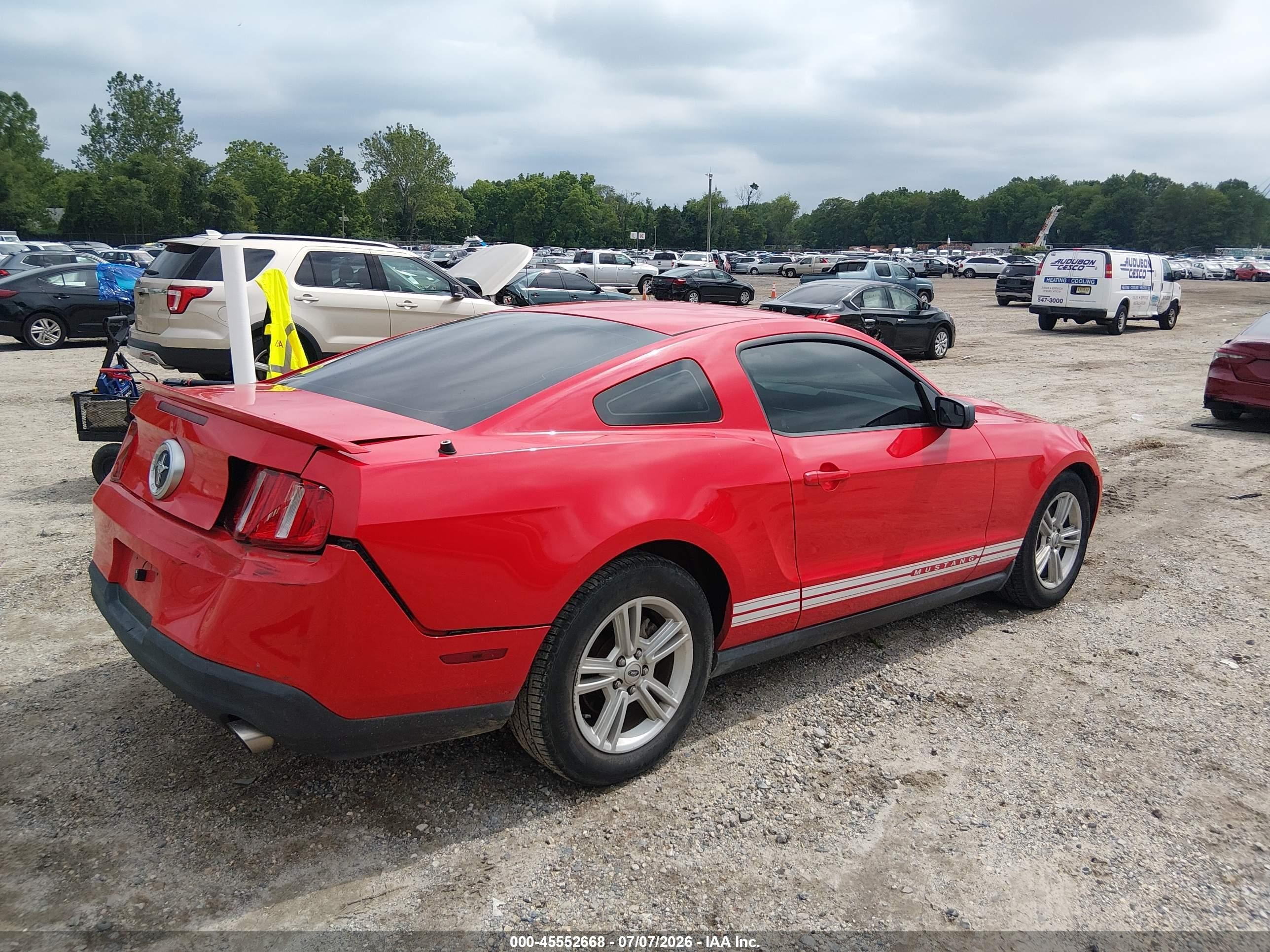 2012 Ford Mustang V6/v6 Premium Red vin: 1ZVBP8AM3C5206244