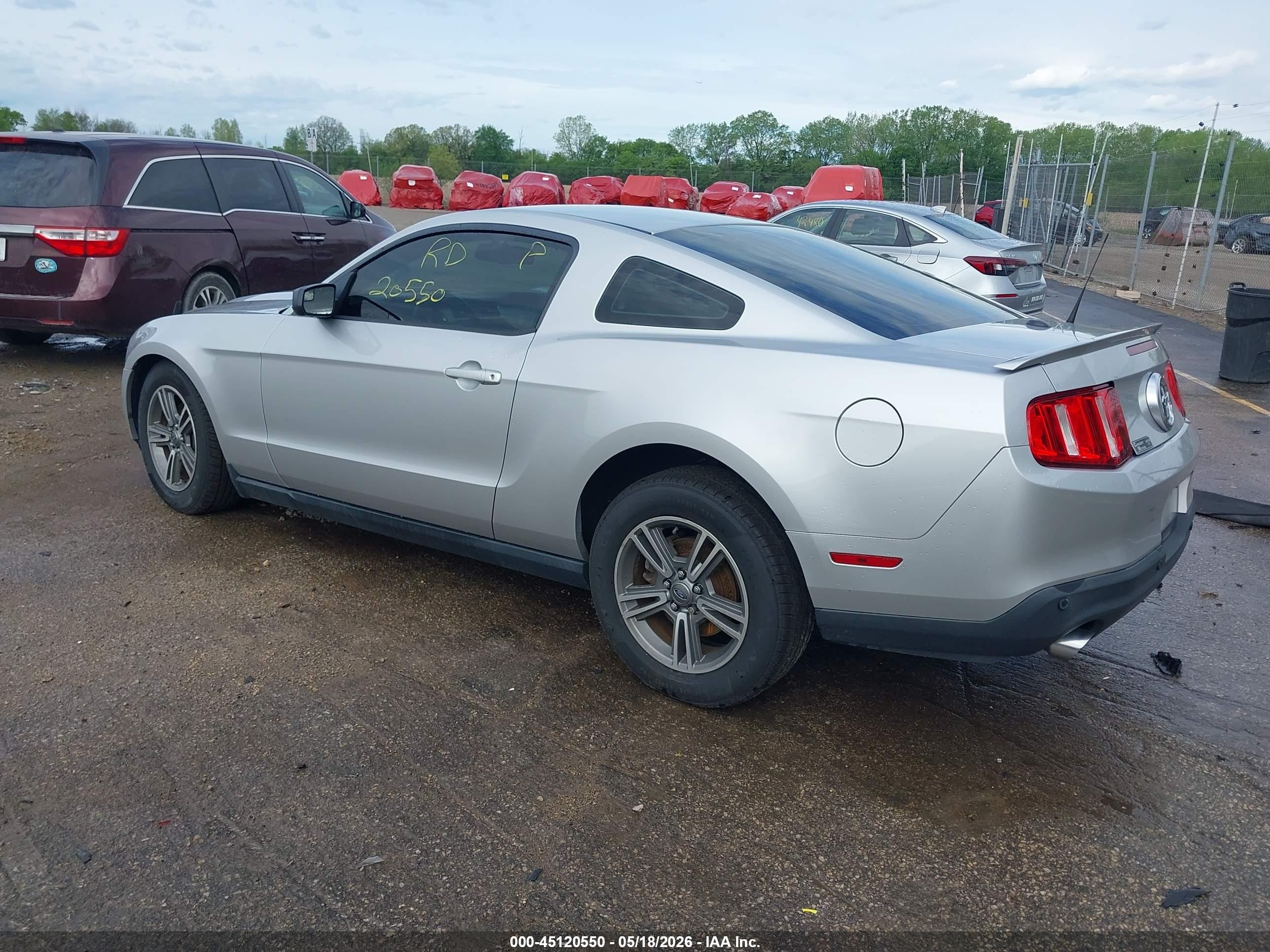 2012 Ford Mustang V6 Premium Silver vin: 1ZVBP8AM3C5261633