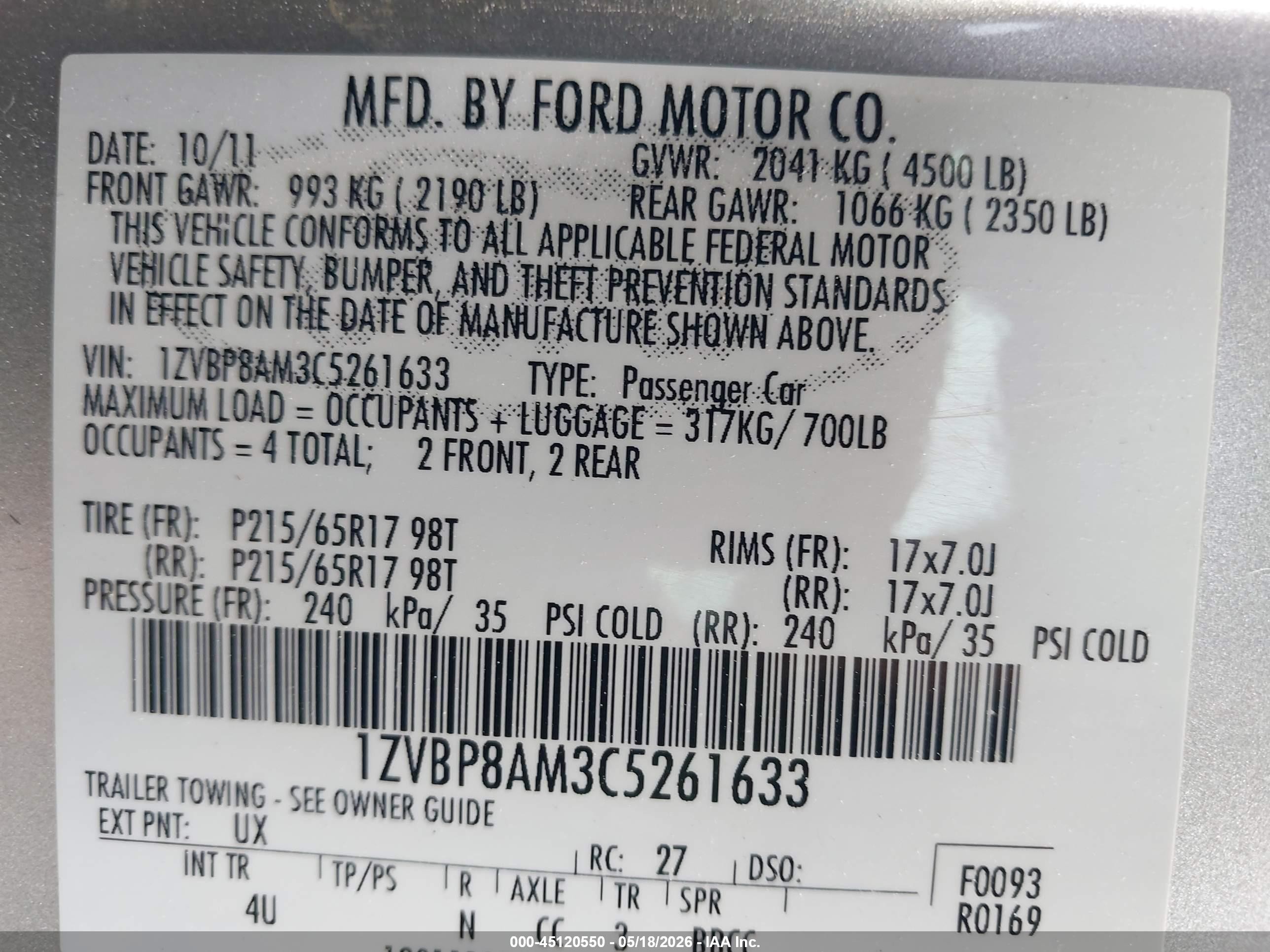 2012 Ford Mustang V6 Premium Silver vin: 1ZVBP8AM3C5261633