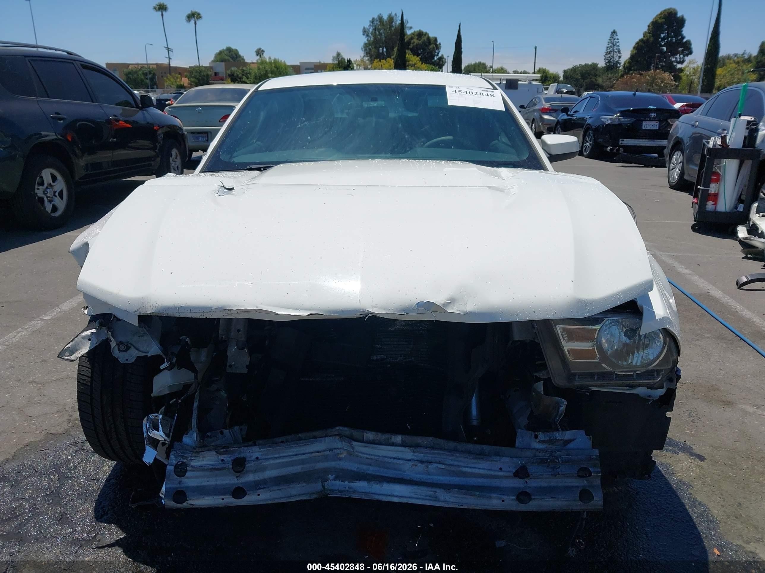 2012 Ford Mustang V6 Premium White vin: 1ZVBP8AM3C5263740