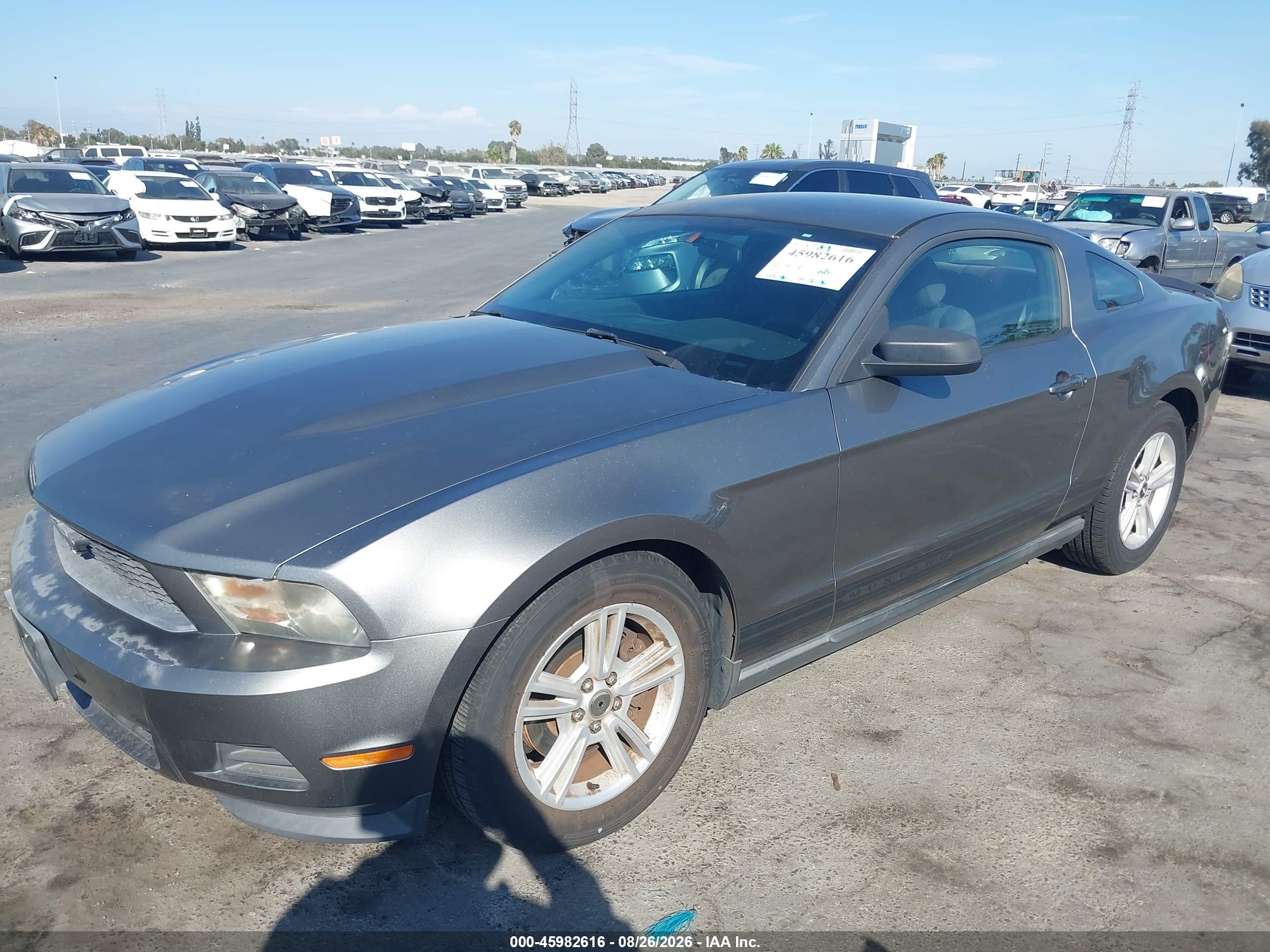 2012 Ford Mustang V6 Gray vin: 1ZVBP8AM3C5270154