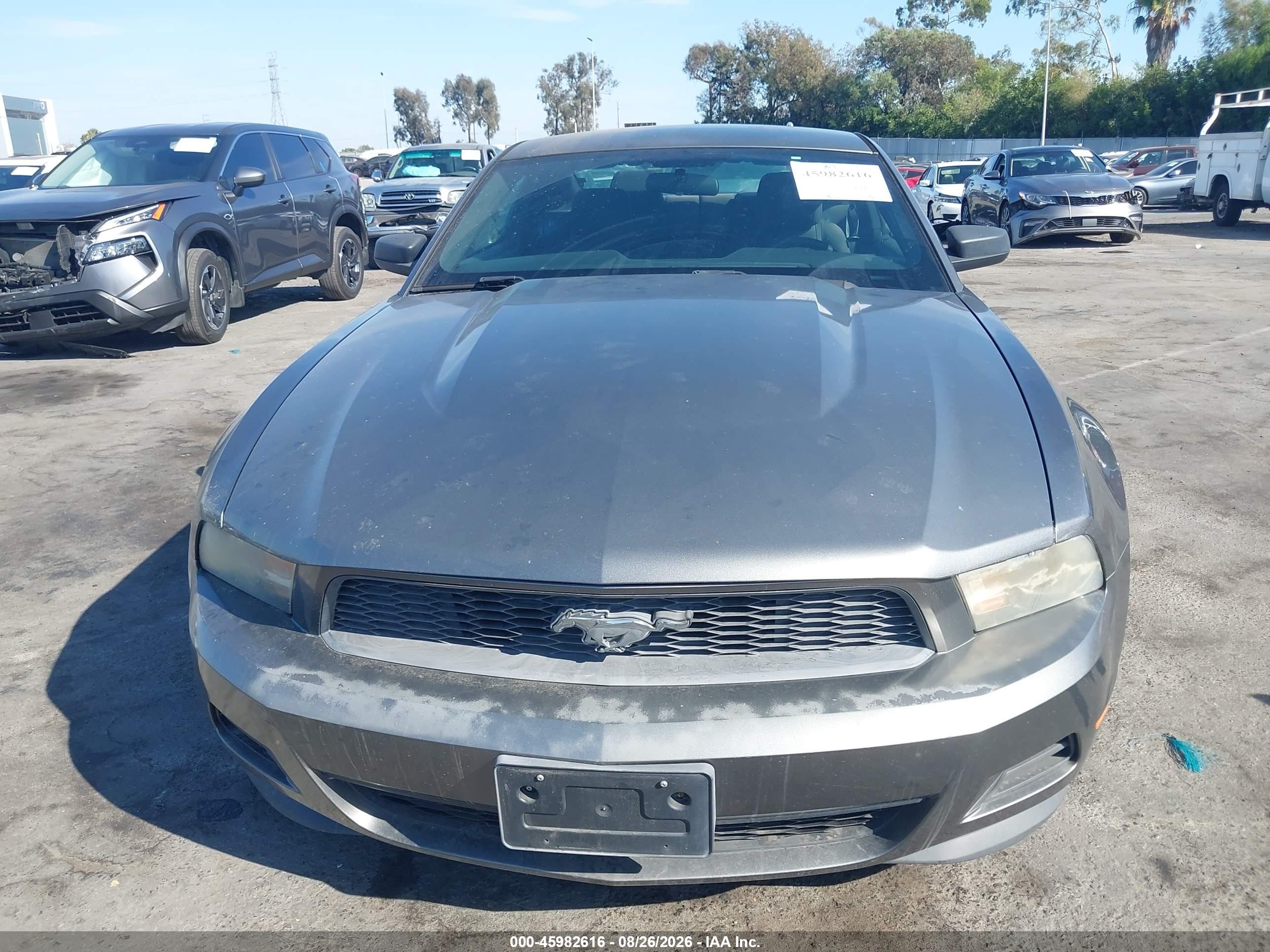 2012 Ford Mustang V6 Gray vin: 1ZVBP8AM3C5270154