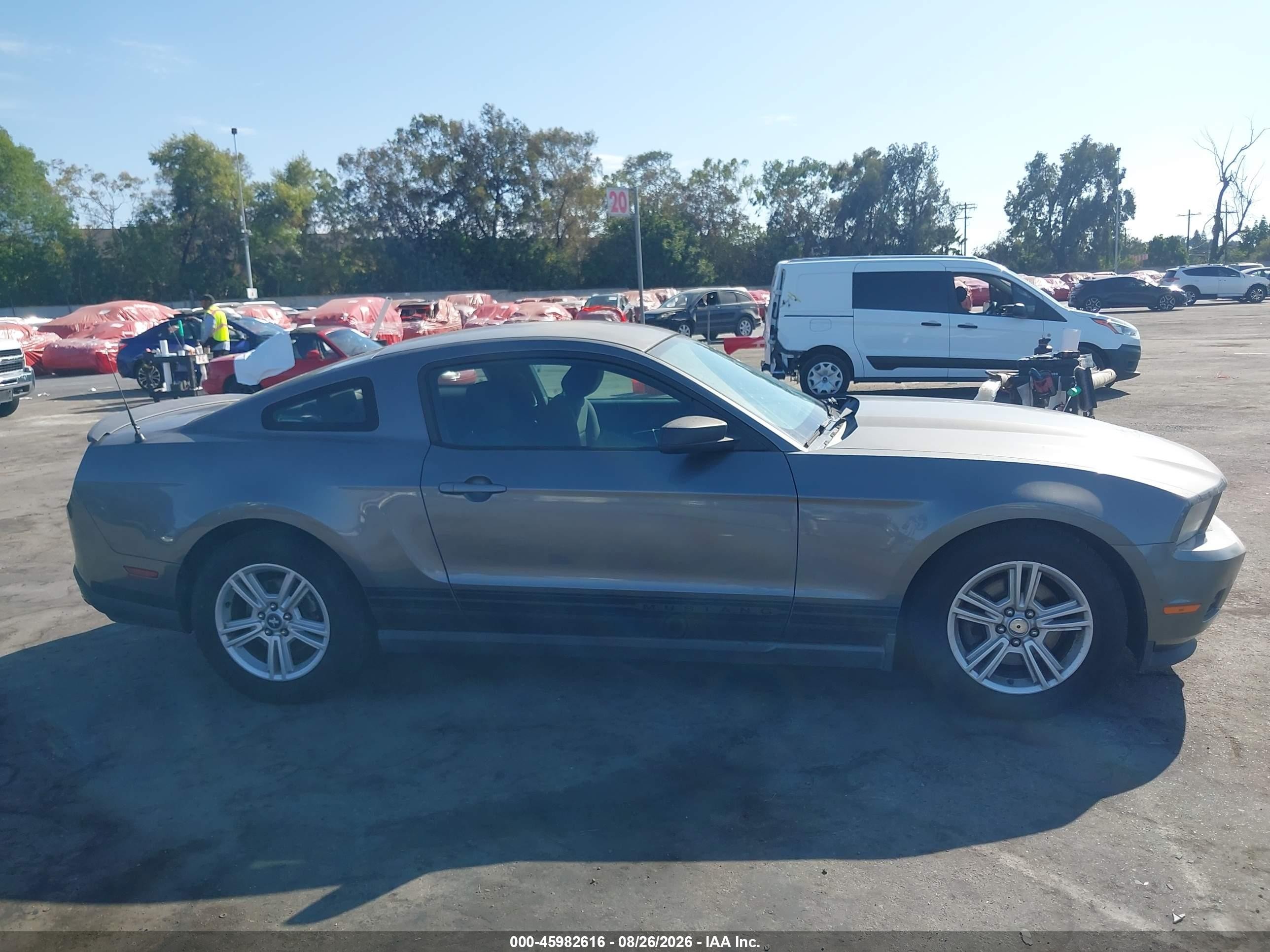 2012 Ford Mustang V6 Gray vin: 1ZVBP8AM3C5270154