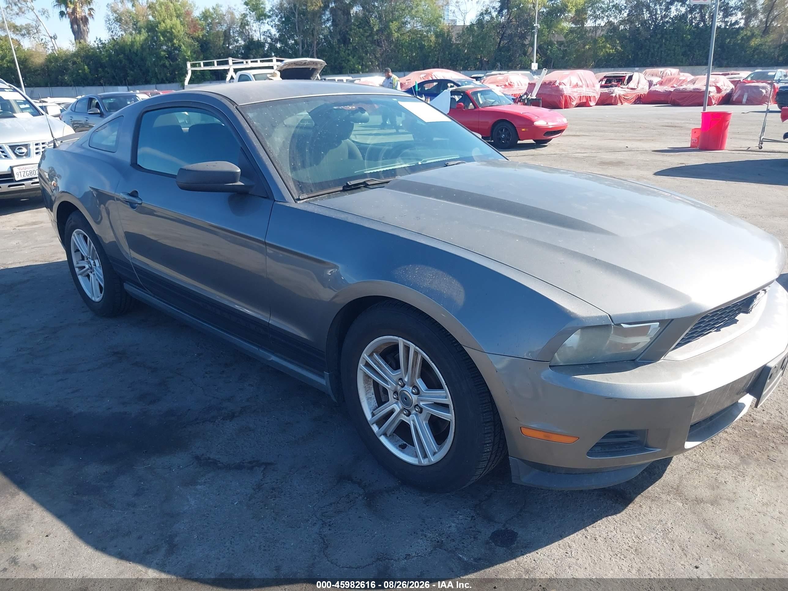 2012 Ford Mustang V6 Gray vin: 1ZVBP8AM3C5270154