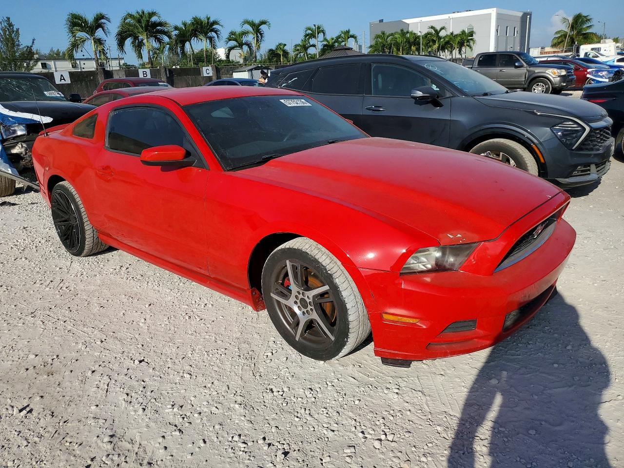2013 Ford Mustang Red vin: 1ZVBP8AM3D5204298
