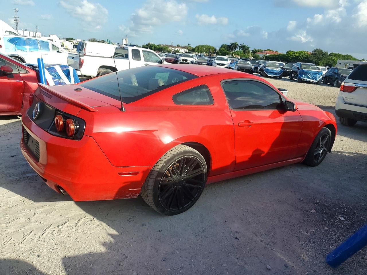 2013 Ford Mustang Red vin: 1ZVBP8AM3D5204298