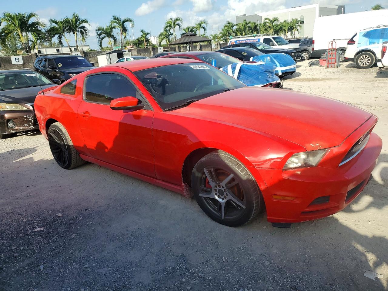 2013 Ford Mustang Red vin: 1ZVBP8AM3D5204298