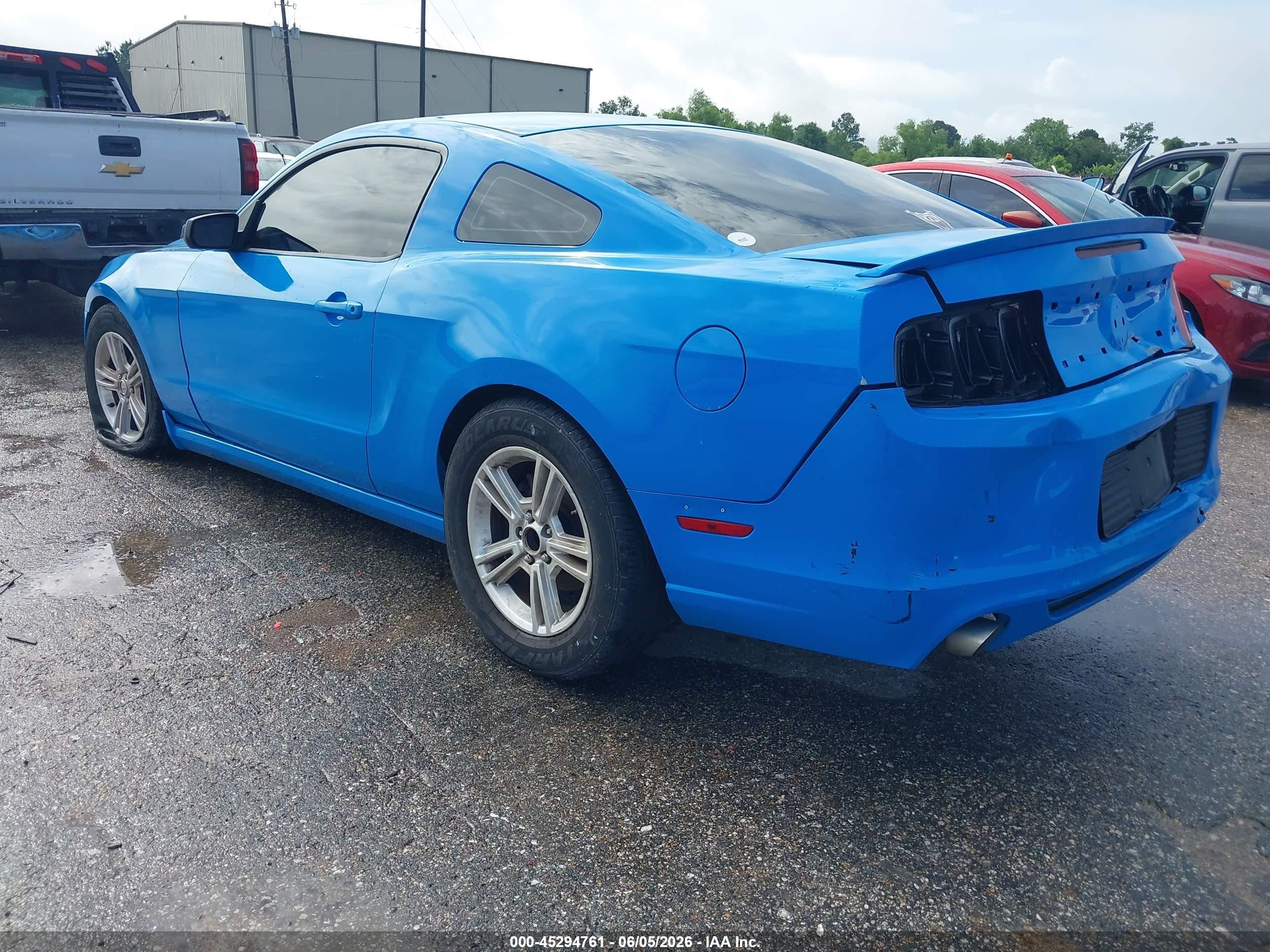 2013 Ford Mustang V6 Blue vin: 1ZVBP8AM3D5258992