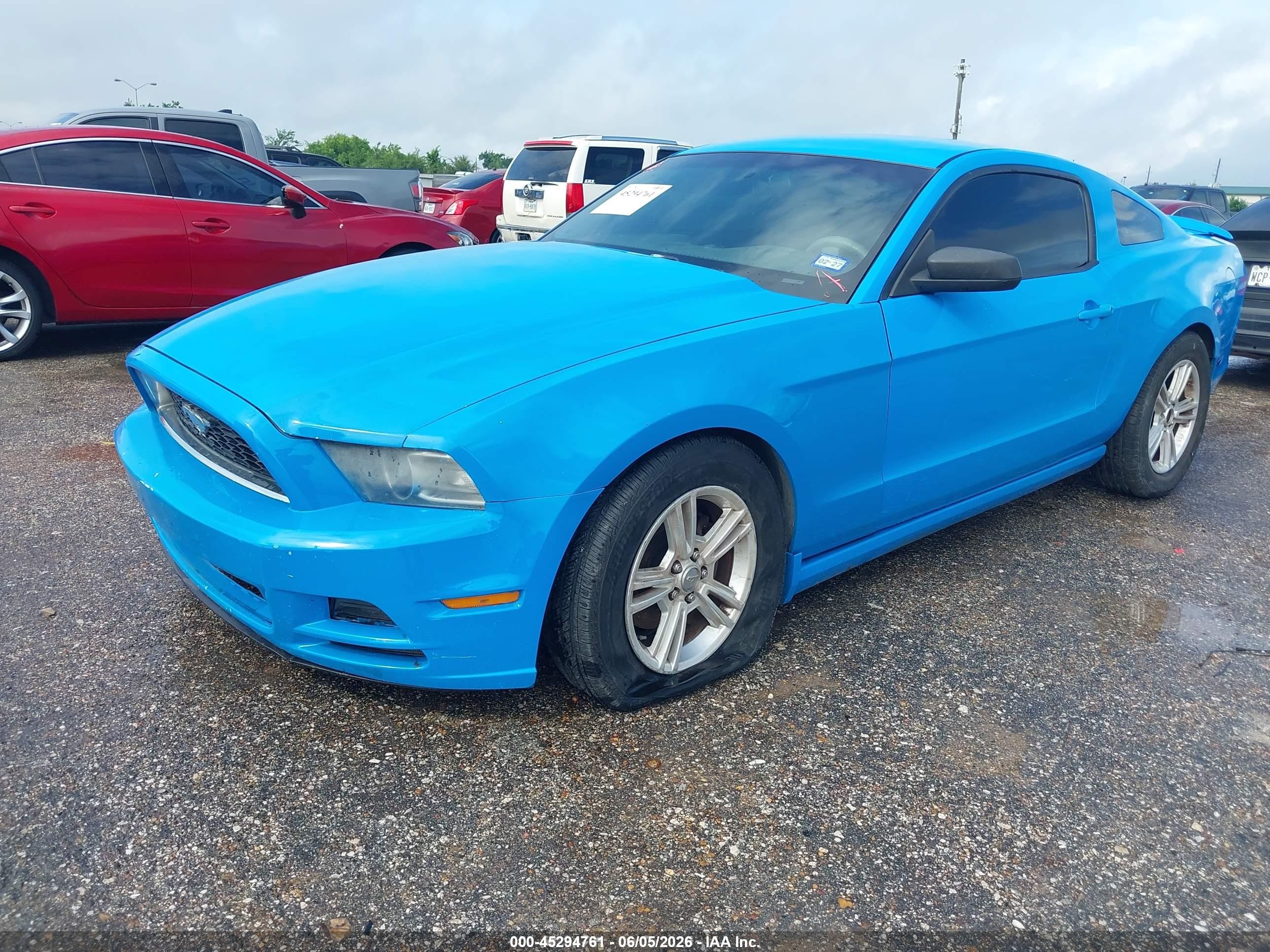 2013 Ford Mustang V6 Blue vin: 1ZVBP8AM3D5258992